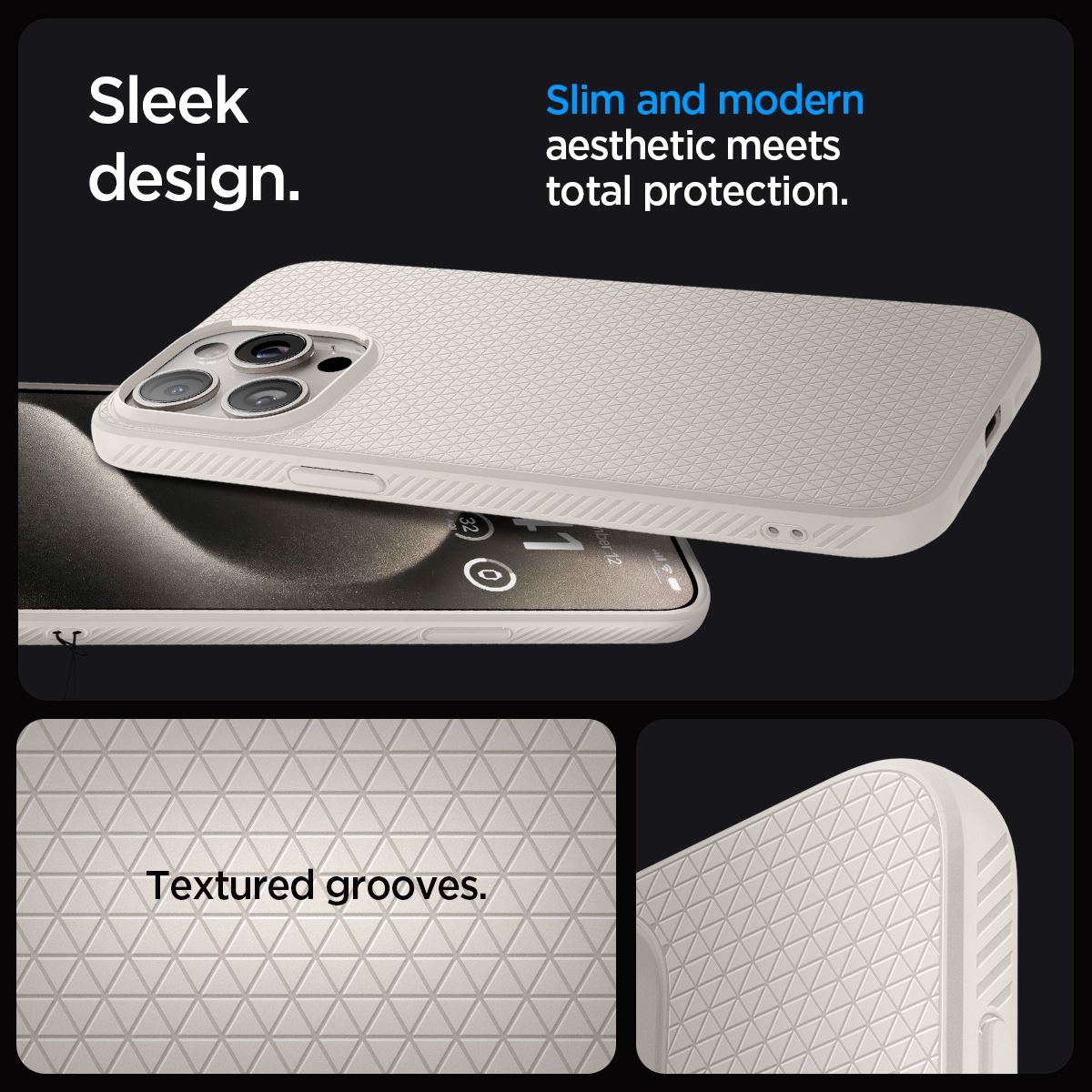 Spigen Liquid Air, natural titanium - iPhone 15 Pro (3)