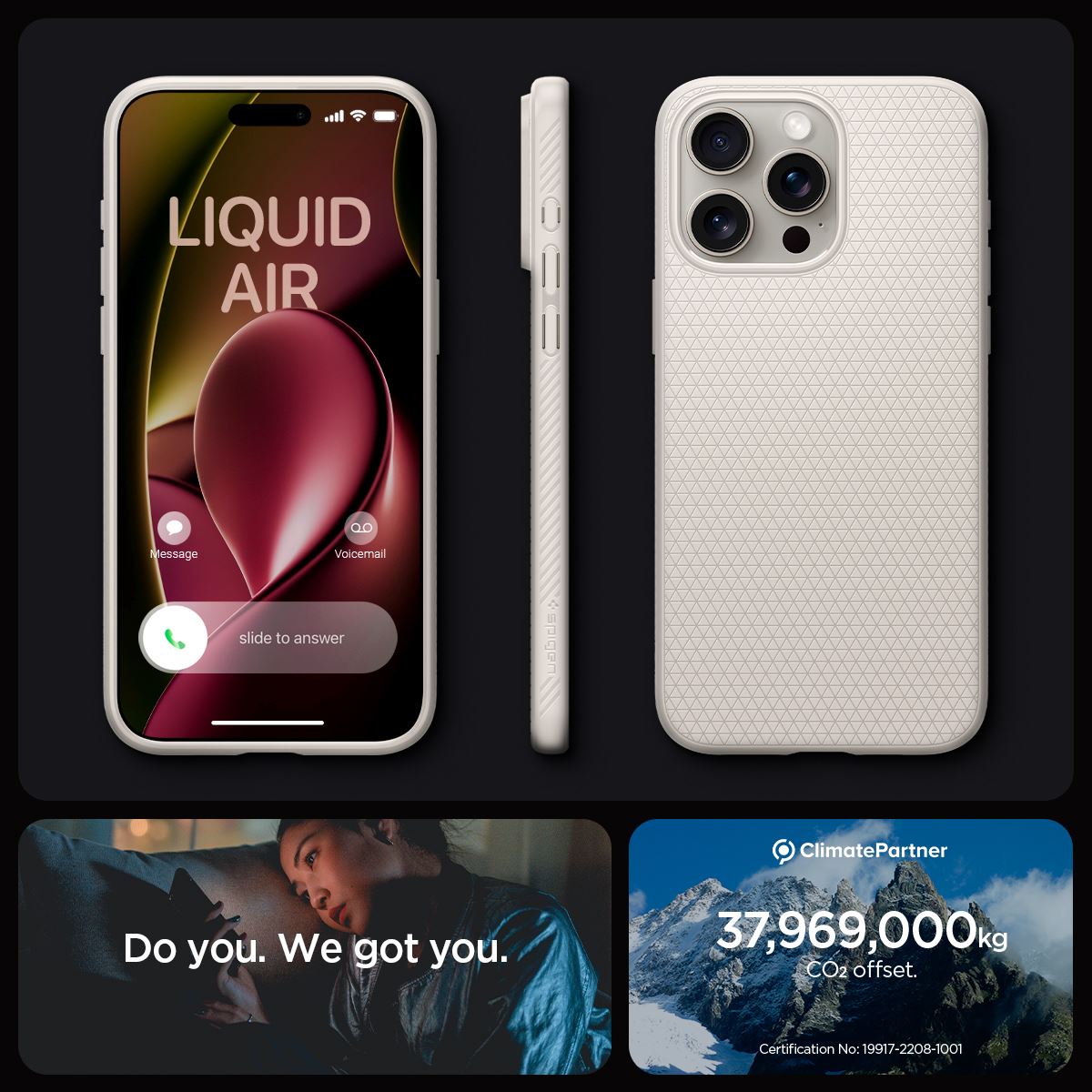 Spigen Liquid Air, natural titanium - iPhone 15 Pro (5)