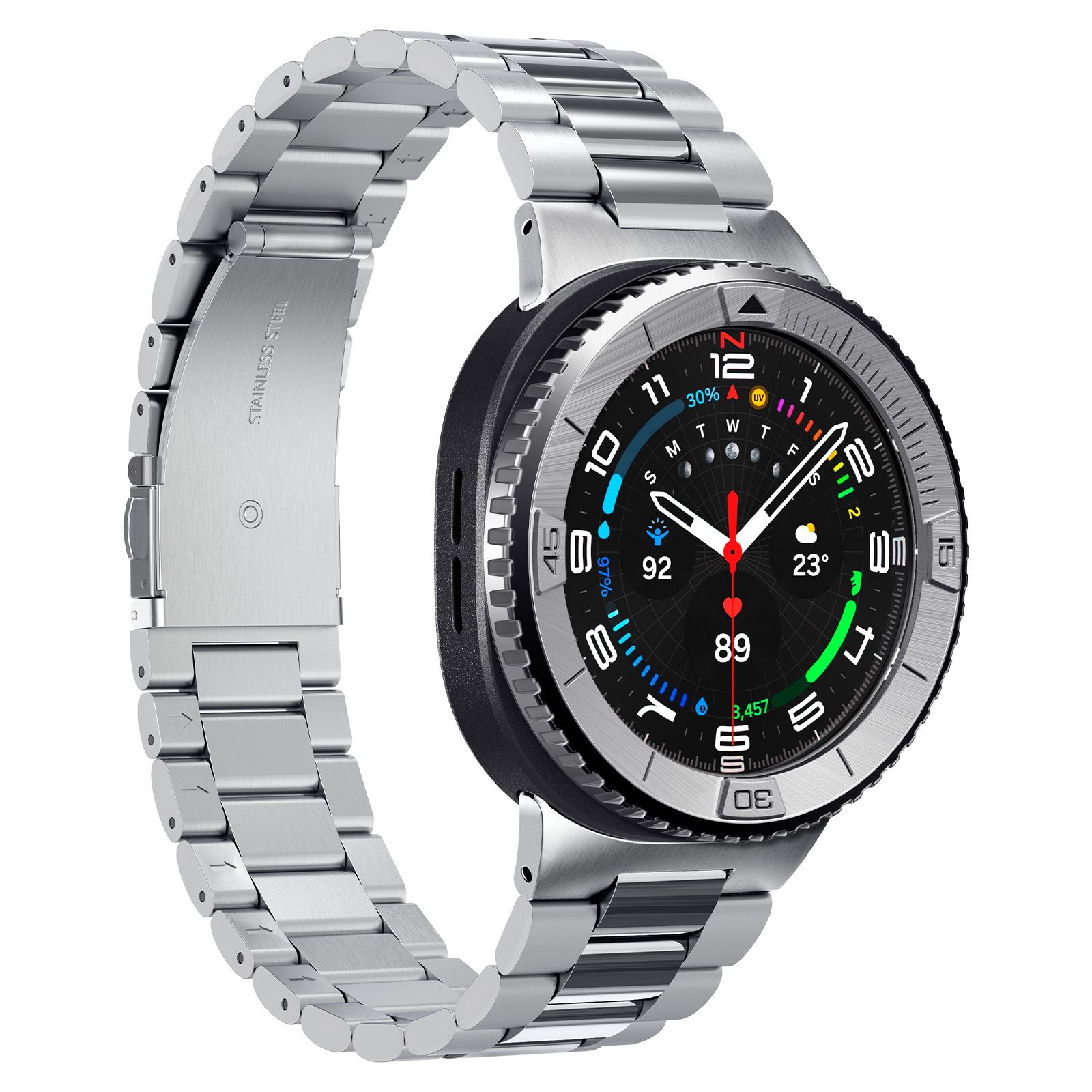 Spigen Bezel Tune (Pilot), silver - Samsung Galaxy Watch 8 Classic 46mm (4)