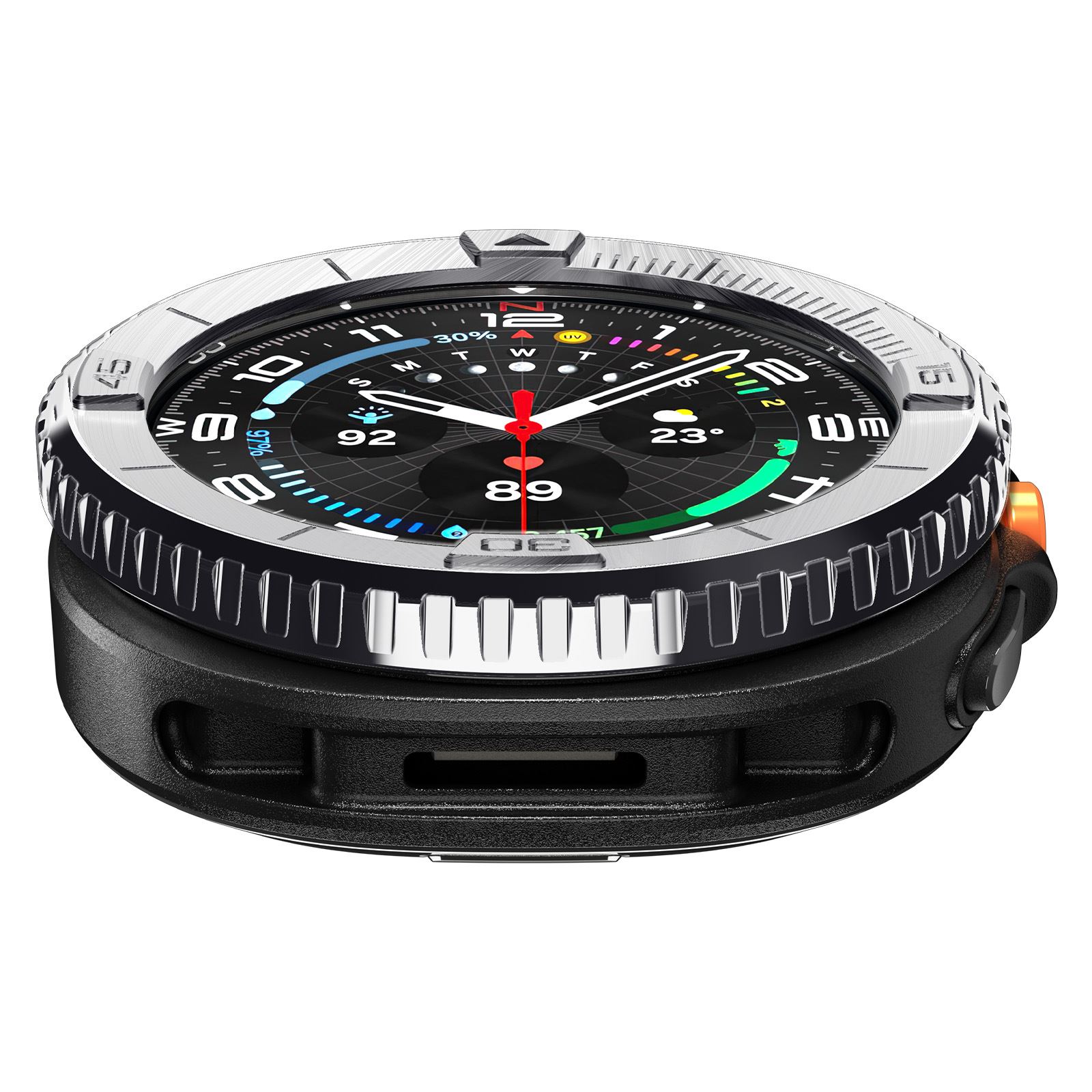 Spigen Bezel Tune (Pilot), silver - Samsung Galaxy Watch 8 Classic 46mm (9)