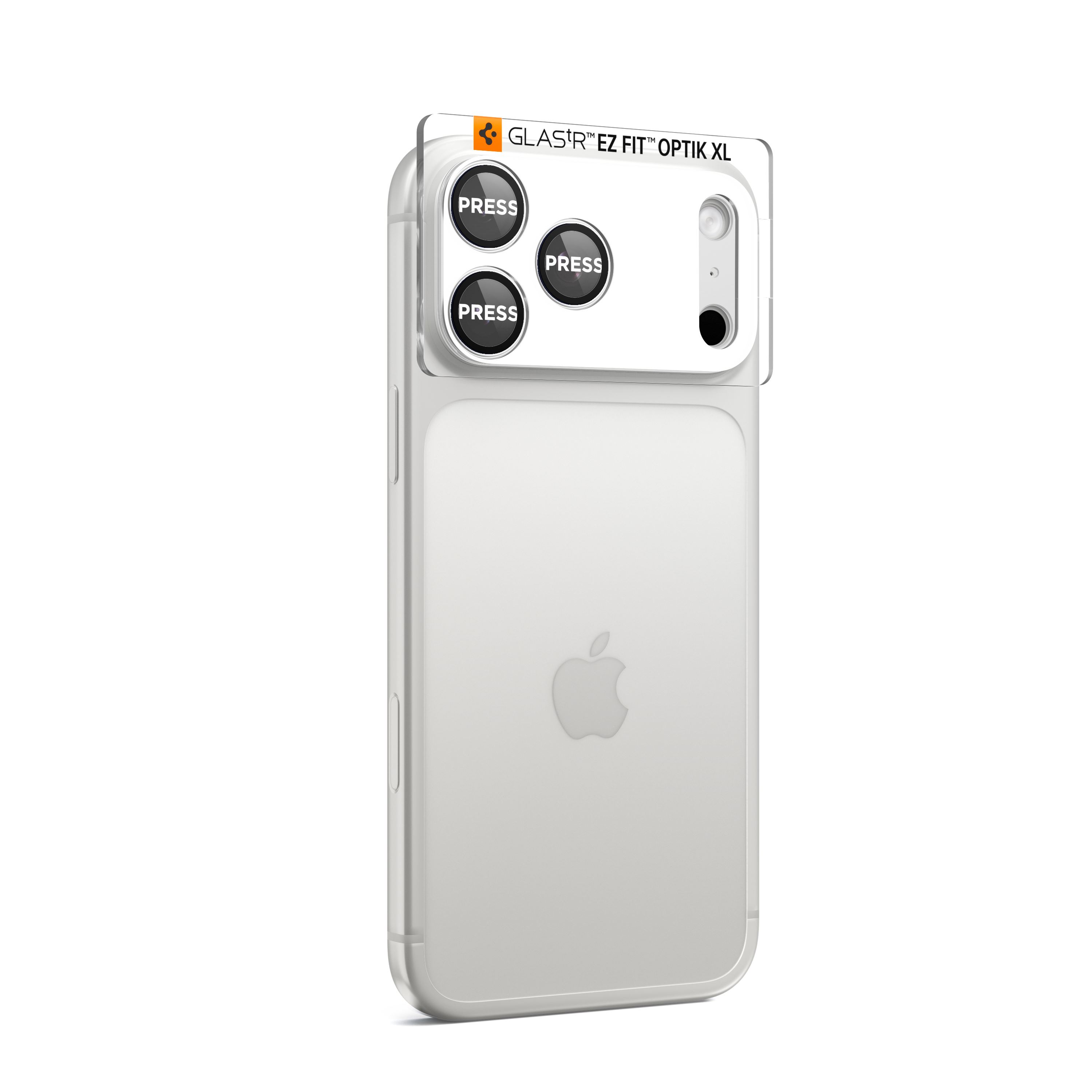 Spigen Glass tR EZ Fit Optik Pro XL 1 Pack, silver - iPhone 17 Pro Max (6)