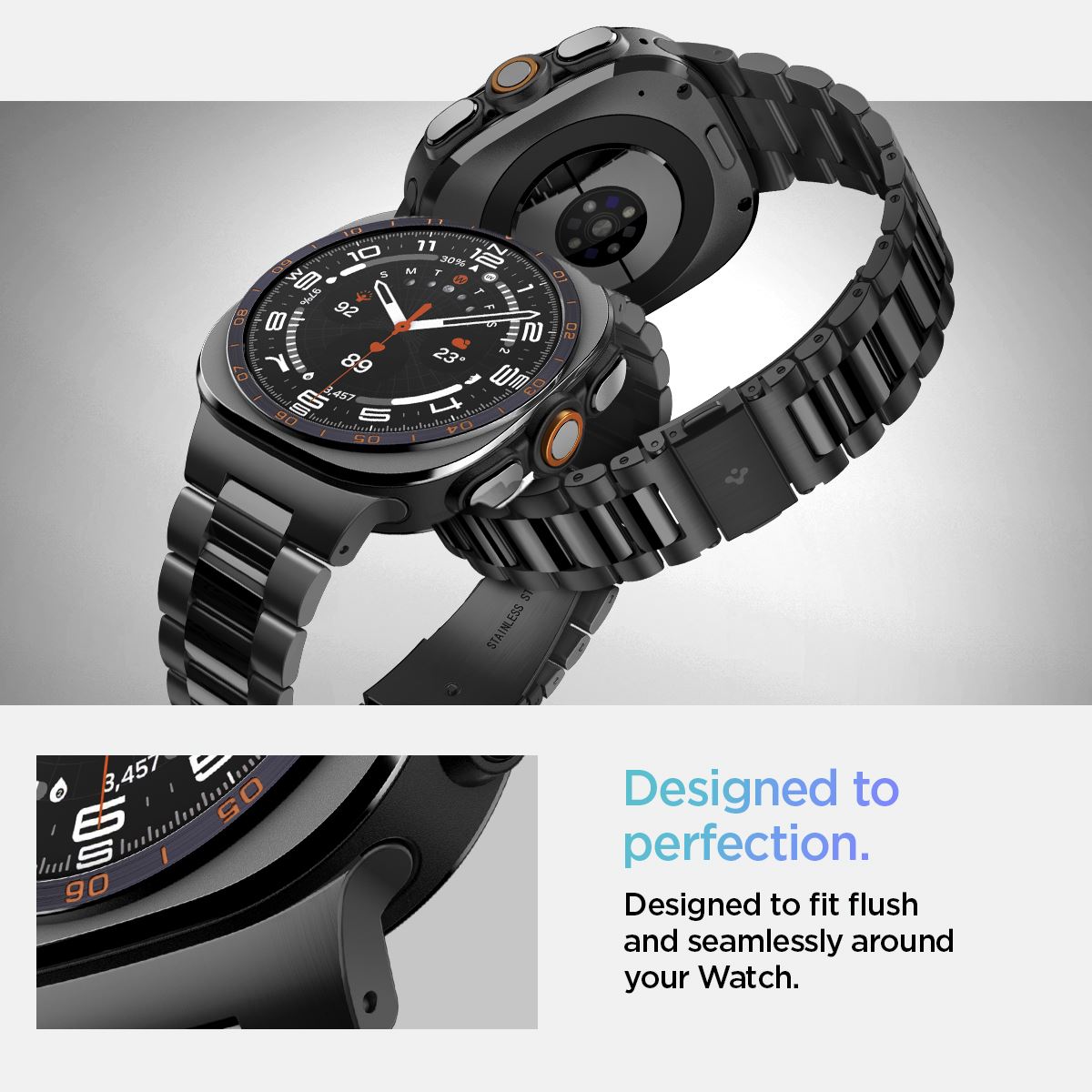 Spigen Modern Fit 316L, black - Samsung Galaxy Watch Ultra 2/1 47mm (13)