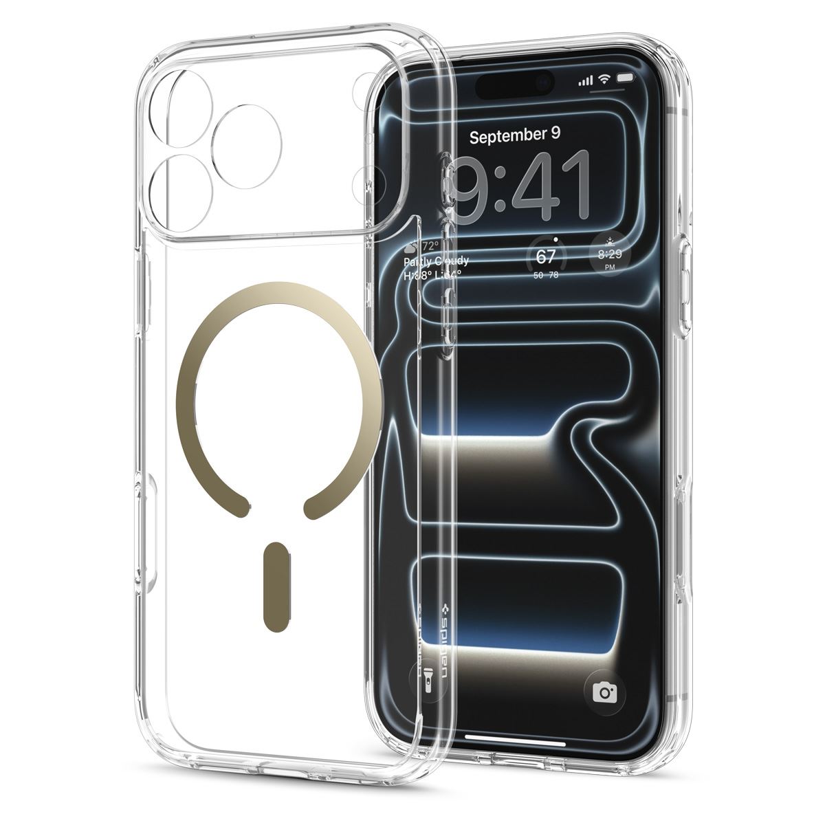 Spigen Ultra Hybrid MagSafe, clear gold - iPhone 18 Pro/17 Pro (14)