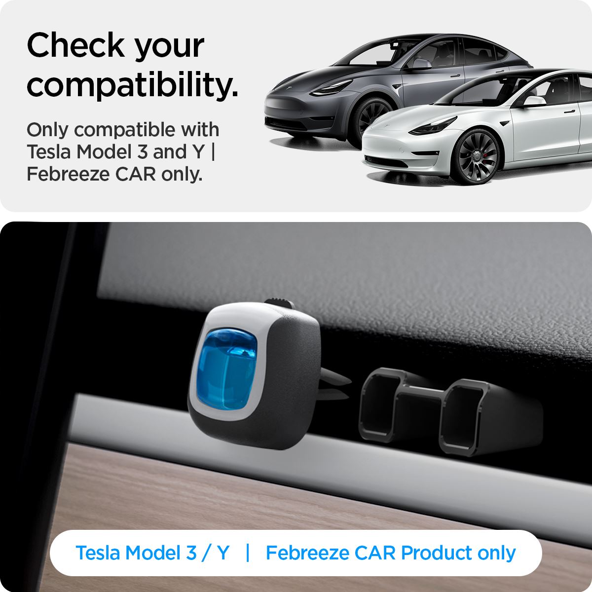 Spigen Tesla Air freshener Adapter, black - Tesla Model Y/3 2021/2022 (10)