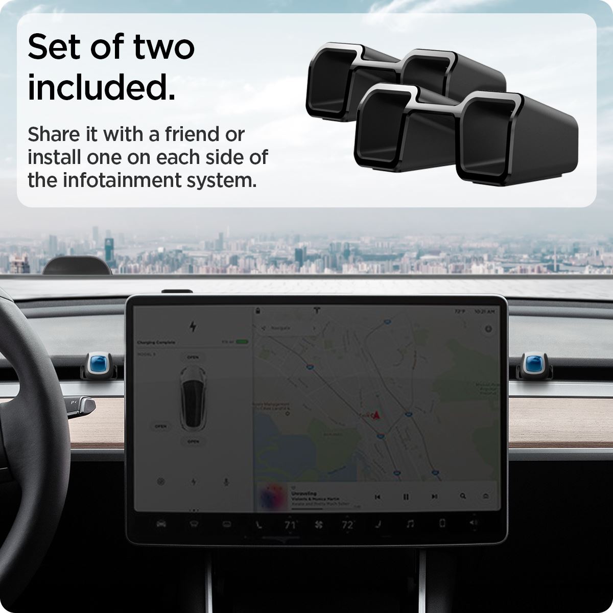 Spigen Tesla Air freshener Adapter, black - Tesla Model Y/3 2021/2022 (13)