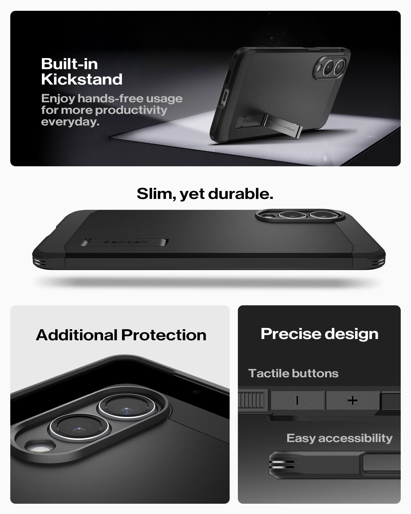 Spigen Tough Armor MagSafe, black - Samsung Galaxy S25 Edge (15)