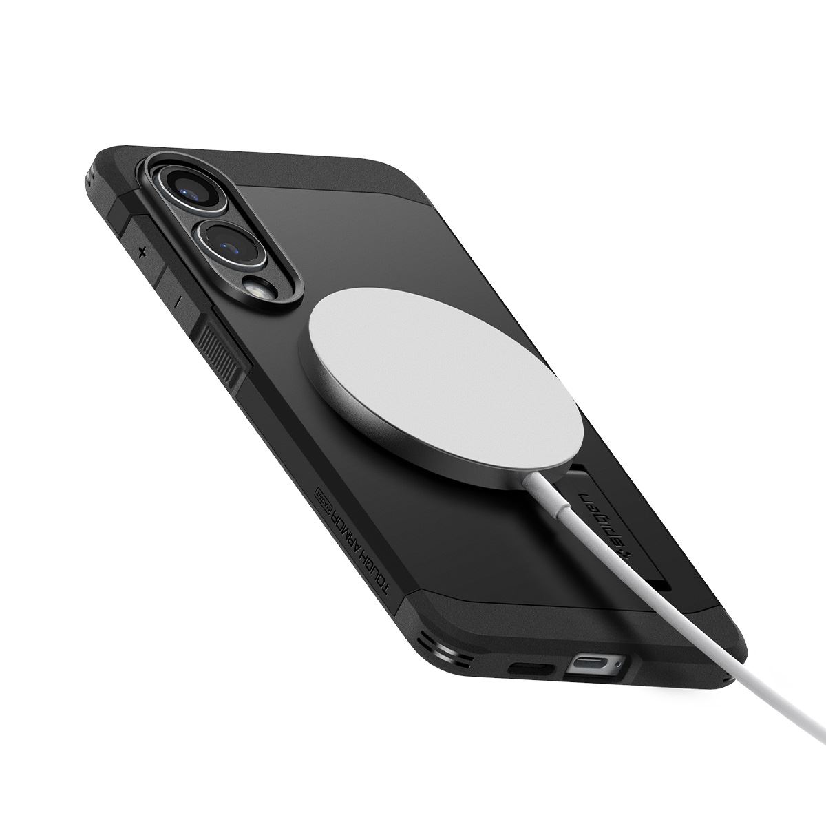 Spigen Tough Armor MagSafe, black - Samsung Galaxy S25 Edge (6)