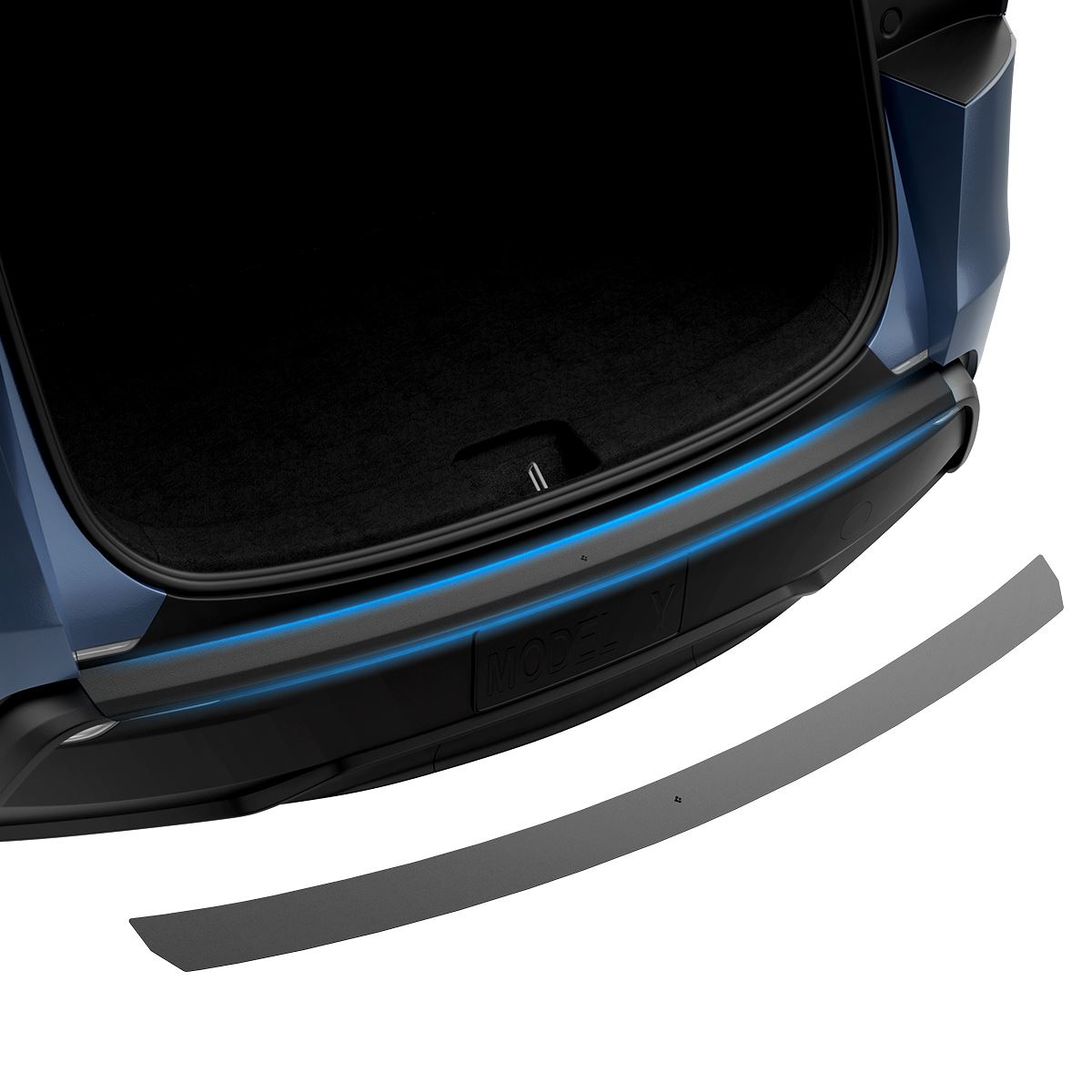 Spigen Rear Bumper Protector TG200-YJ, matte black - Tesla Model Y(Juniper) 