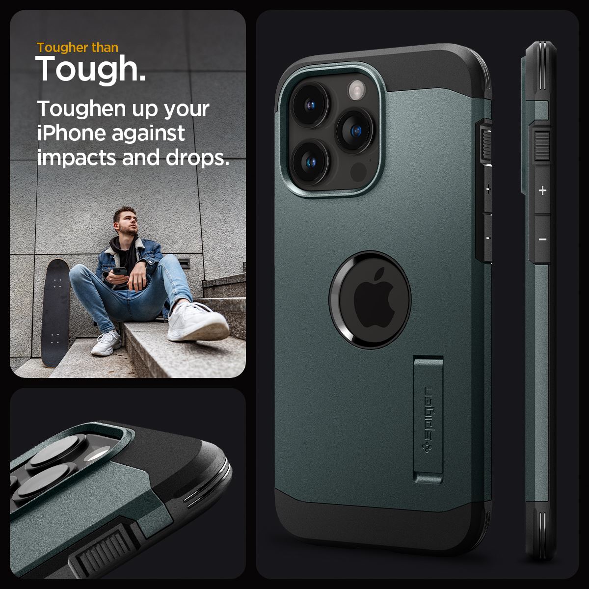 Spigen Tough Armor MagSafe, abyss green - iPhone 15 Pro (14)