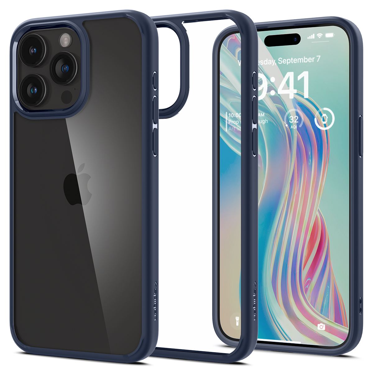 Spigen Ultra Hybrid, navy blue - iPhone 15 Pro (1)