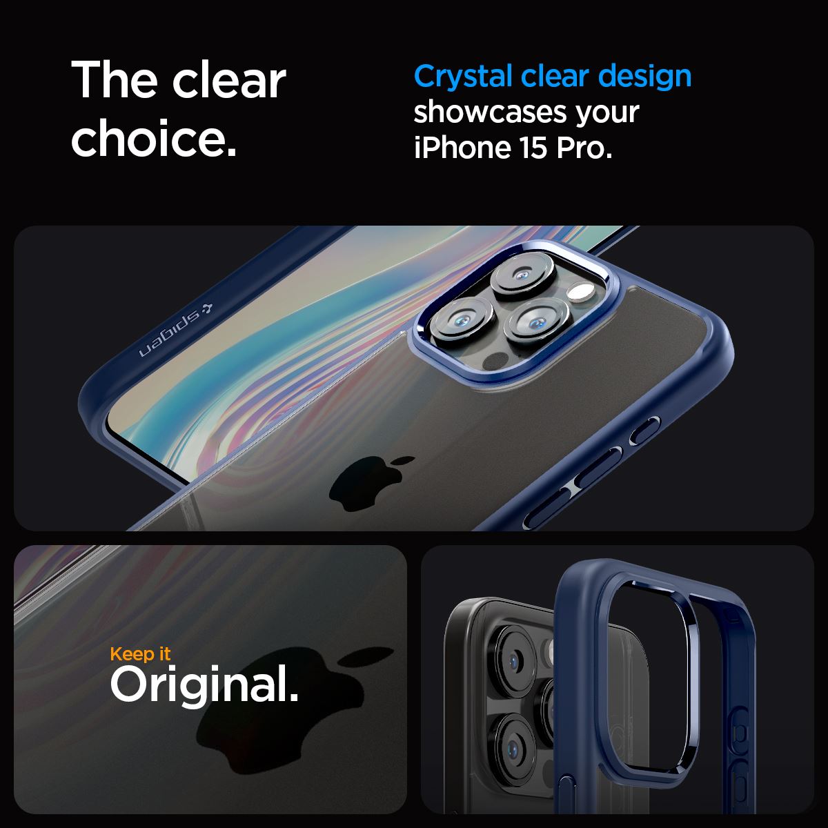 Spigen Ultra Hybrid, navy blue - iPhone 15 Pro (11)