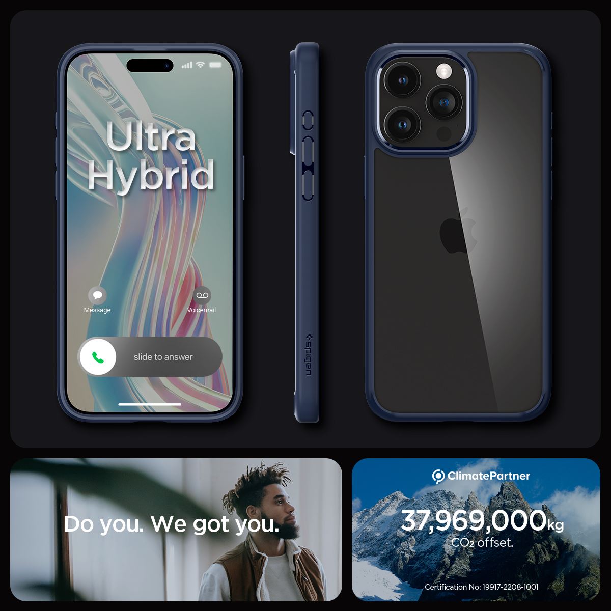 Spigen Ultra Hybrid, navy blue - iPhone 15 Pro (15)