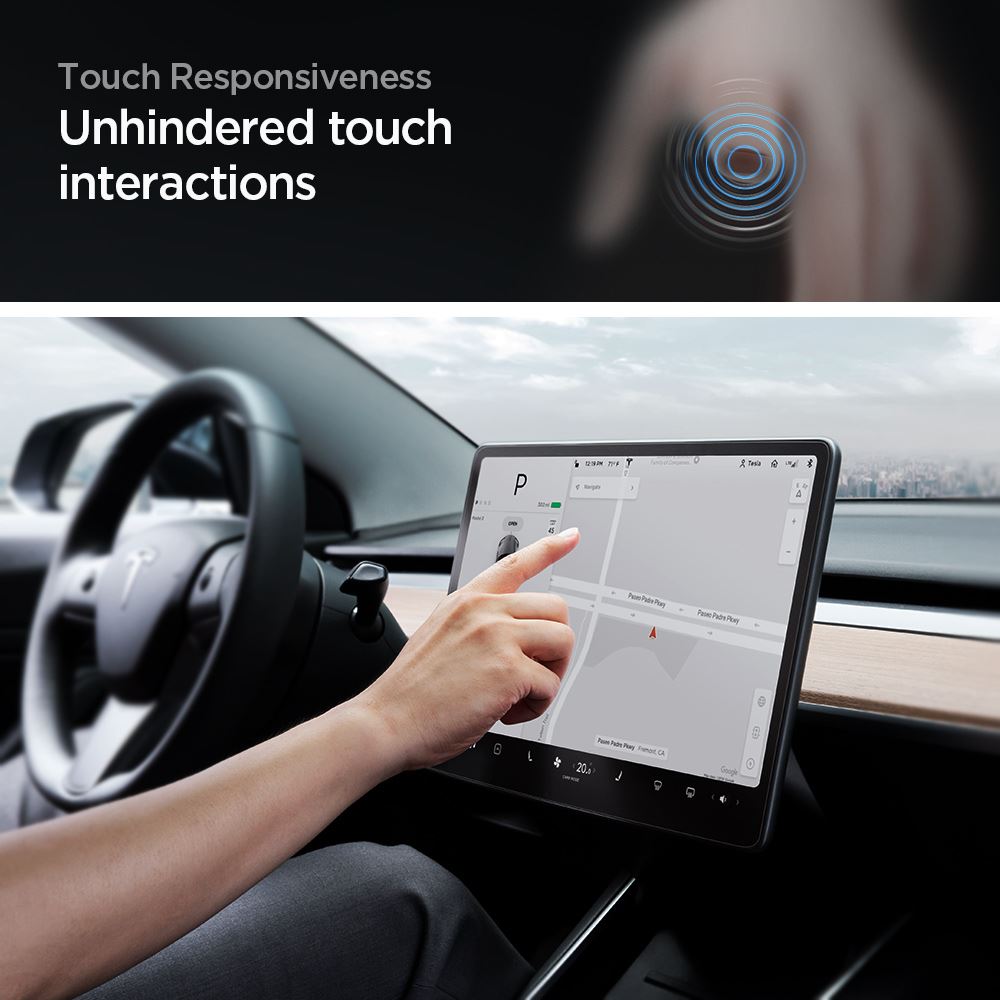 Spigen Tesla EZ Fit Anti Glare Screen Protector - Model Y/3 (6)