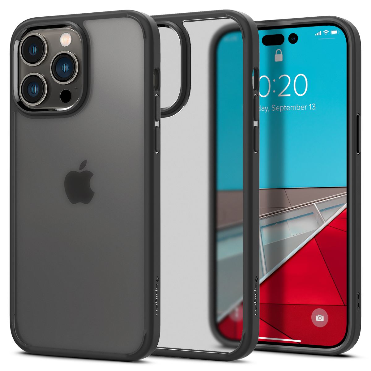 Spigen Ultra Hybrid, frost black - iPhone 14 Pro Max (1)