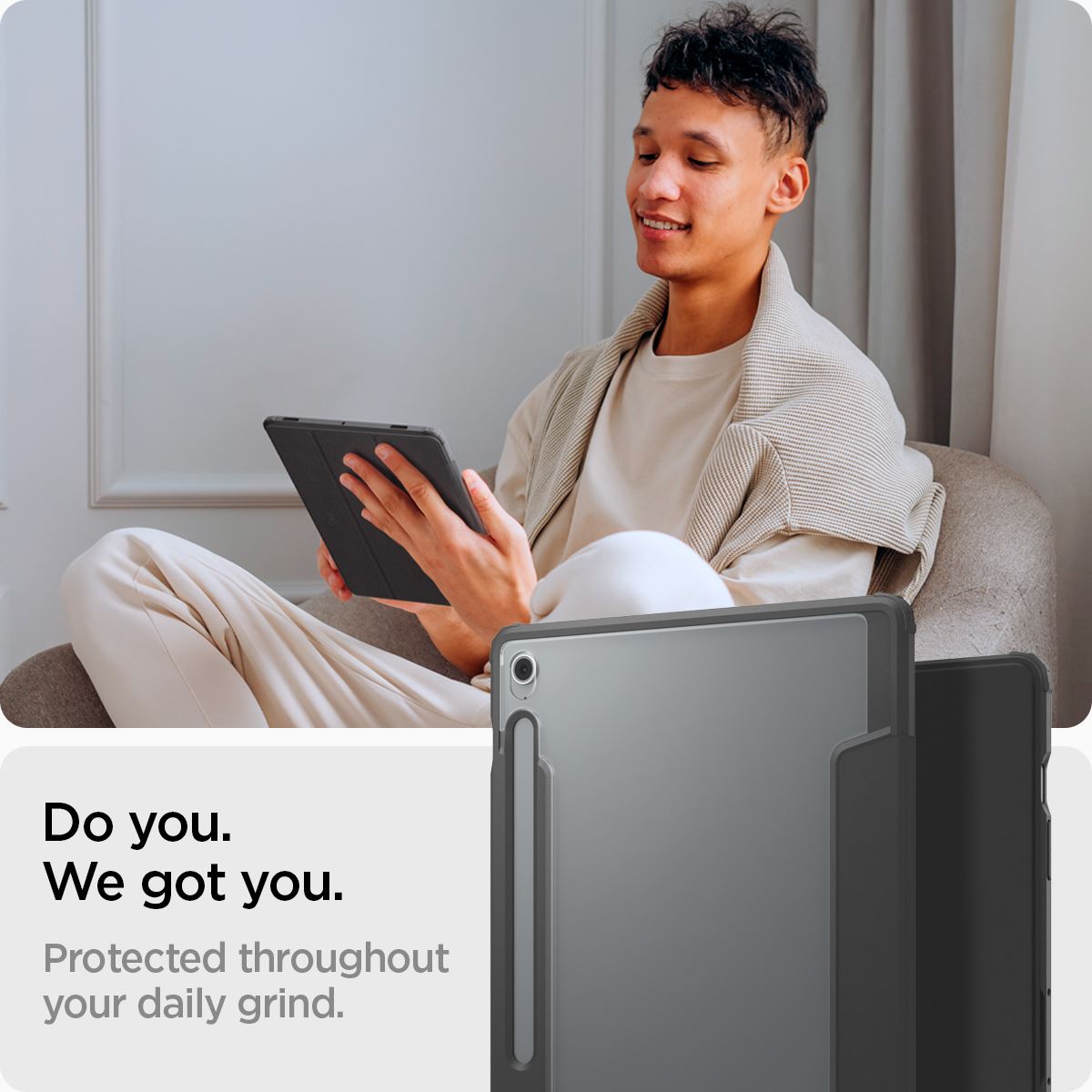 Spigen Ultra Hybrid Pro, black - Samsung Galaxy Tab S10 FE+ (13)