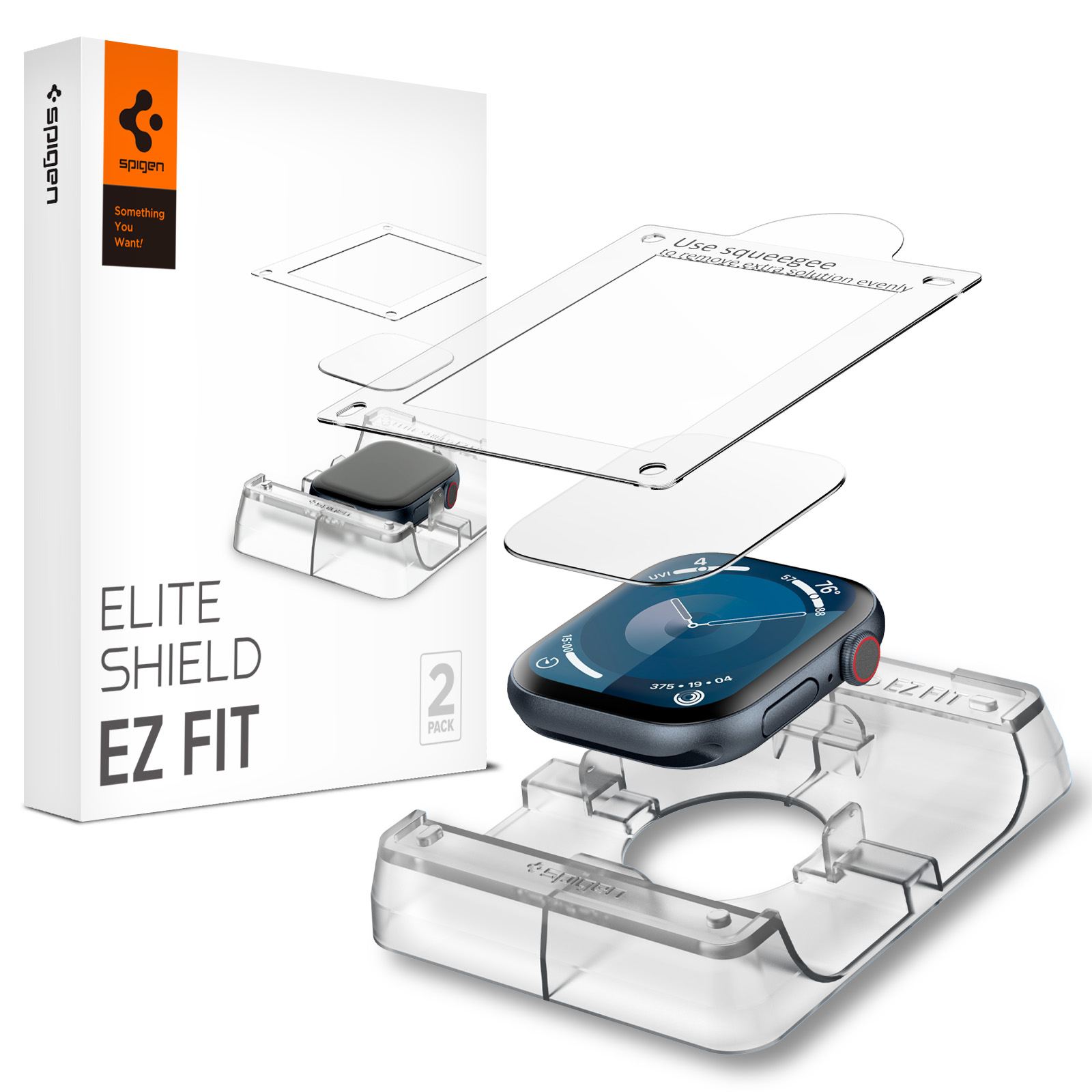 Spigen Eliteshield EZ Fit 2 Pack, transparency - Apple Watch 10 42mm (1)