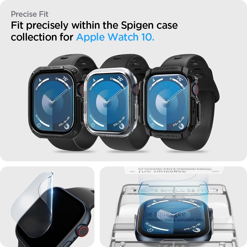 Spigen Eliteshield EZ Fit 2 Pack, transparency - Apple Watch 10 42mm (12)