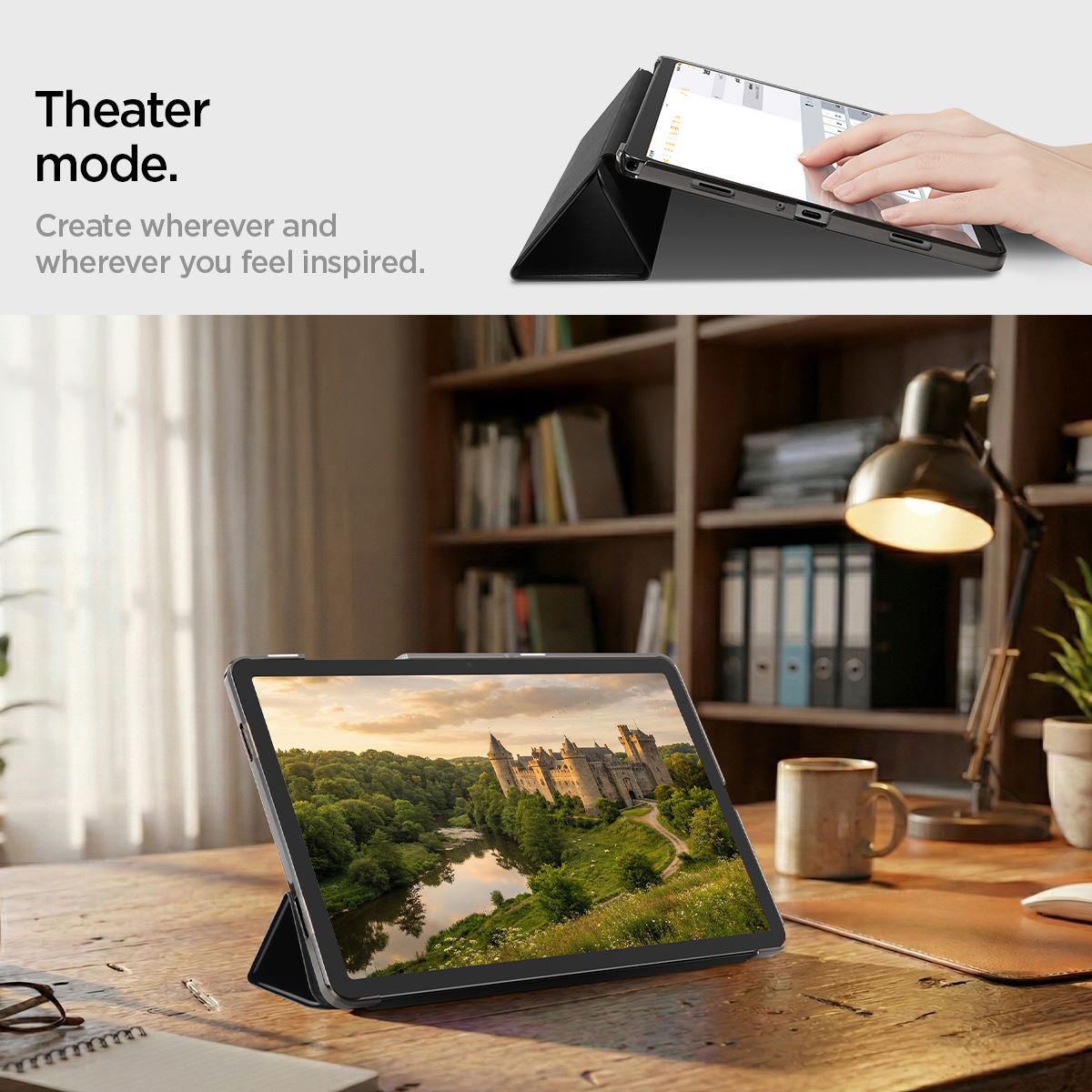 Spigen Smart Fold, black - Samsung Galaxy Tab A11+ (2025)/A9+ (2023) (14)