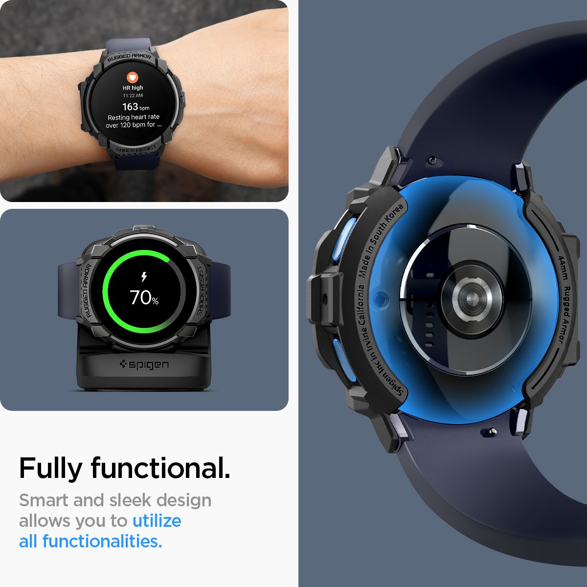 Spigen Rugged Armor, matte black - Samsung Galaxy Watch7 (44mm) (16)