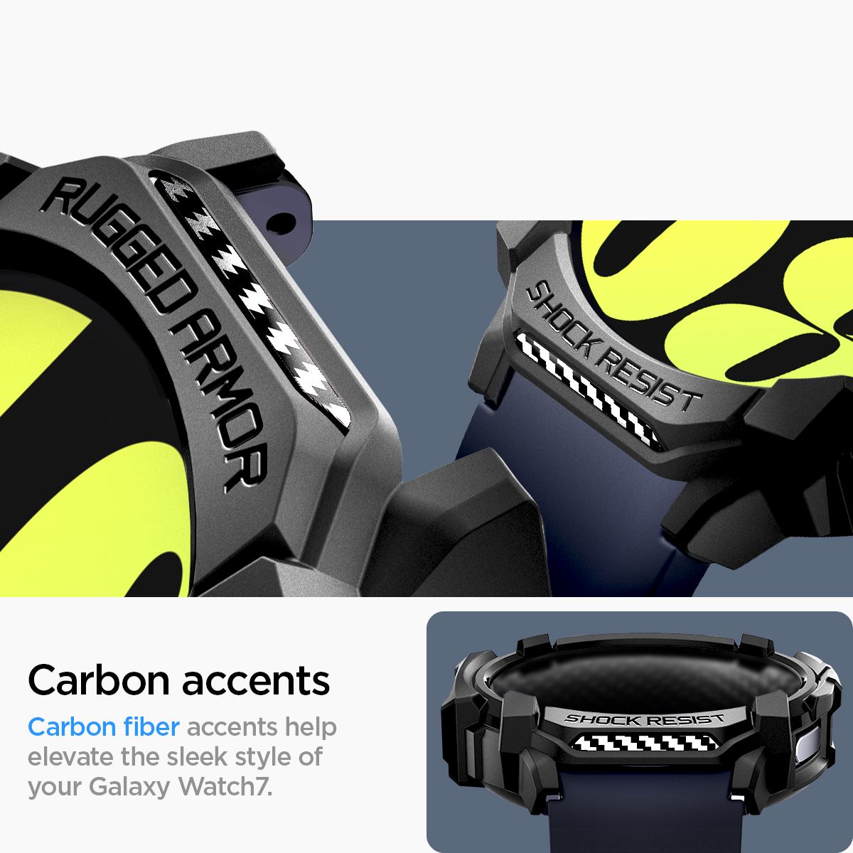 Spigen Rugged Armor, matte black - Samsung Galaxy Watch7 (44mm) (17)