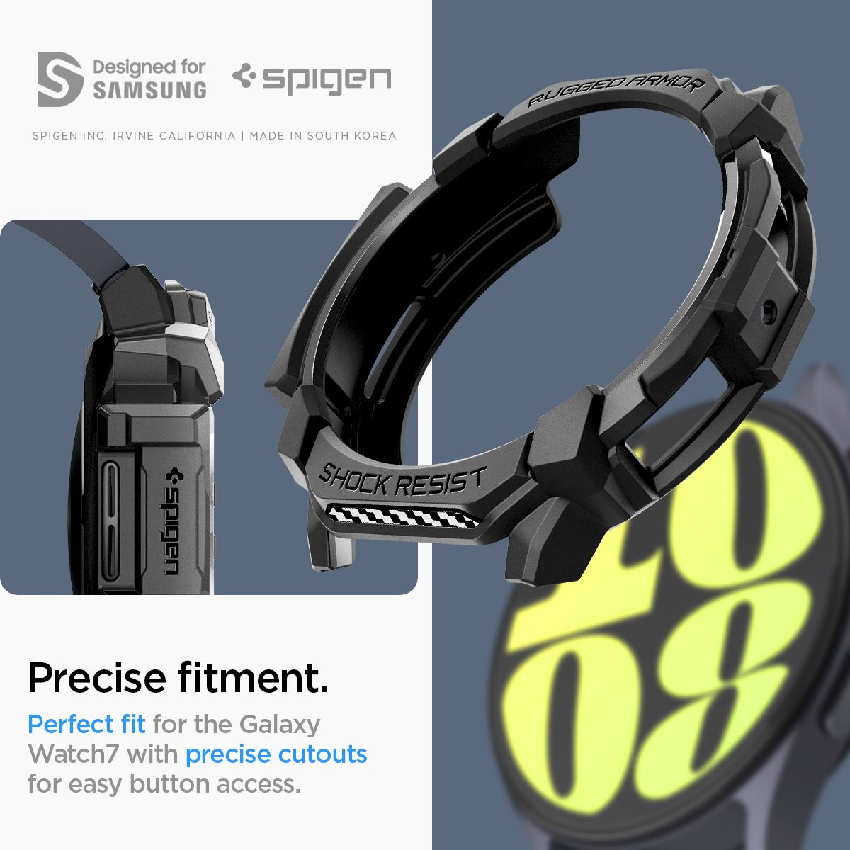 Spigen Rugged Armor, matte black - Samsung Galaxy Watch7 (44mm) (18)