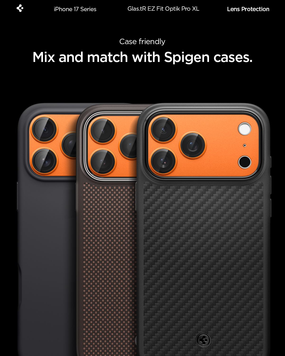 Spigen Glass tR EZ Fit Optik Pro XL 1 Pack, orange - iPhone 17 Pro Max (16)