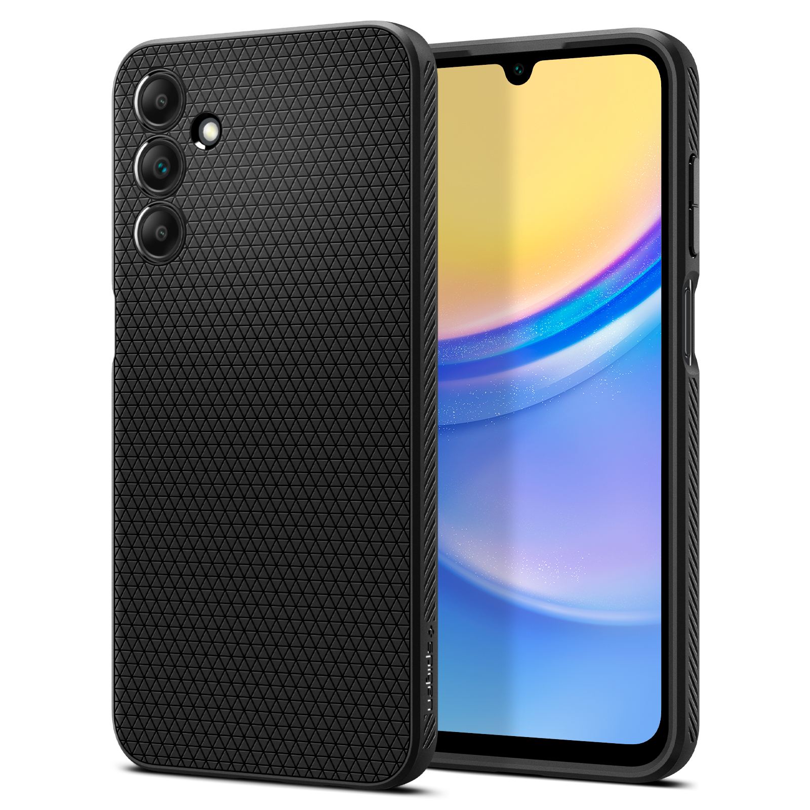 Spigen Liquid Air, matte black - Samsung Galaxy A15/A15 5G