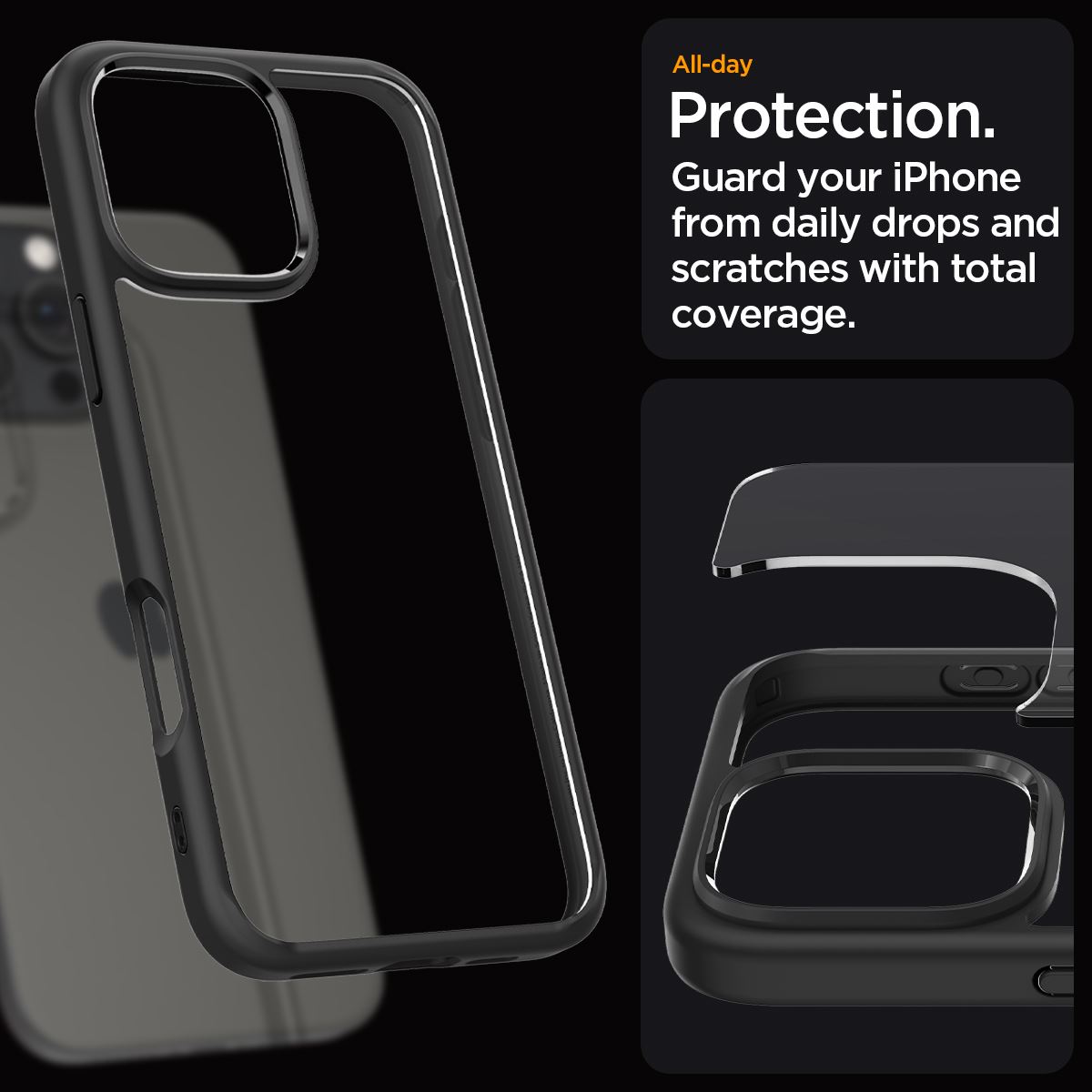 Spigen Ultra Hybrid, matte black - iPhone 16 Pro Max (12)