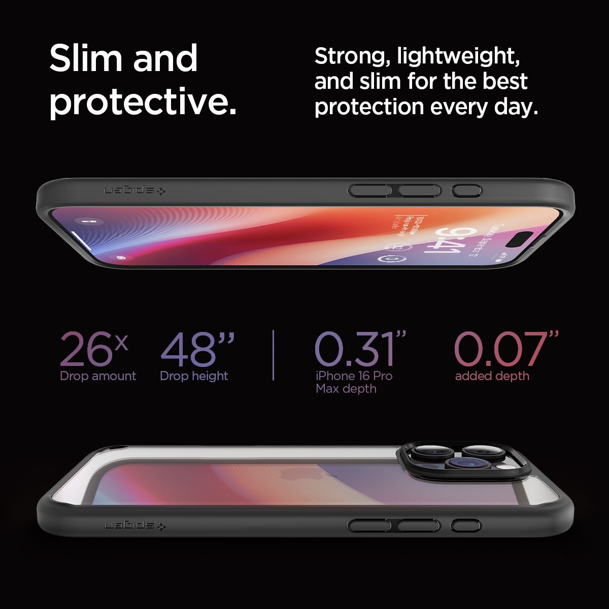 Spigen Ultra Hybrid, matte black - iPhone 16 Pro Max (13)