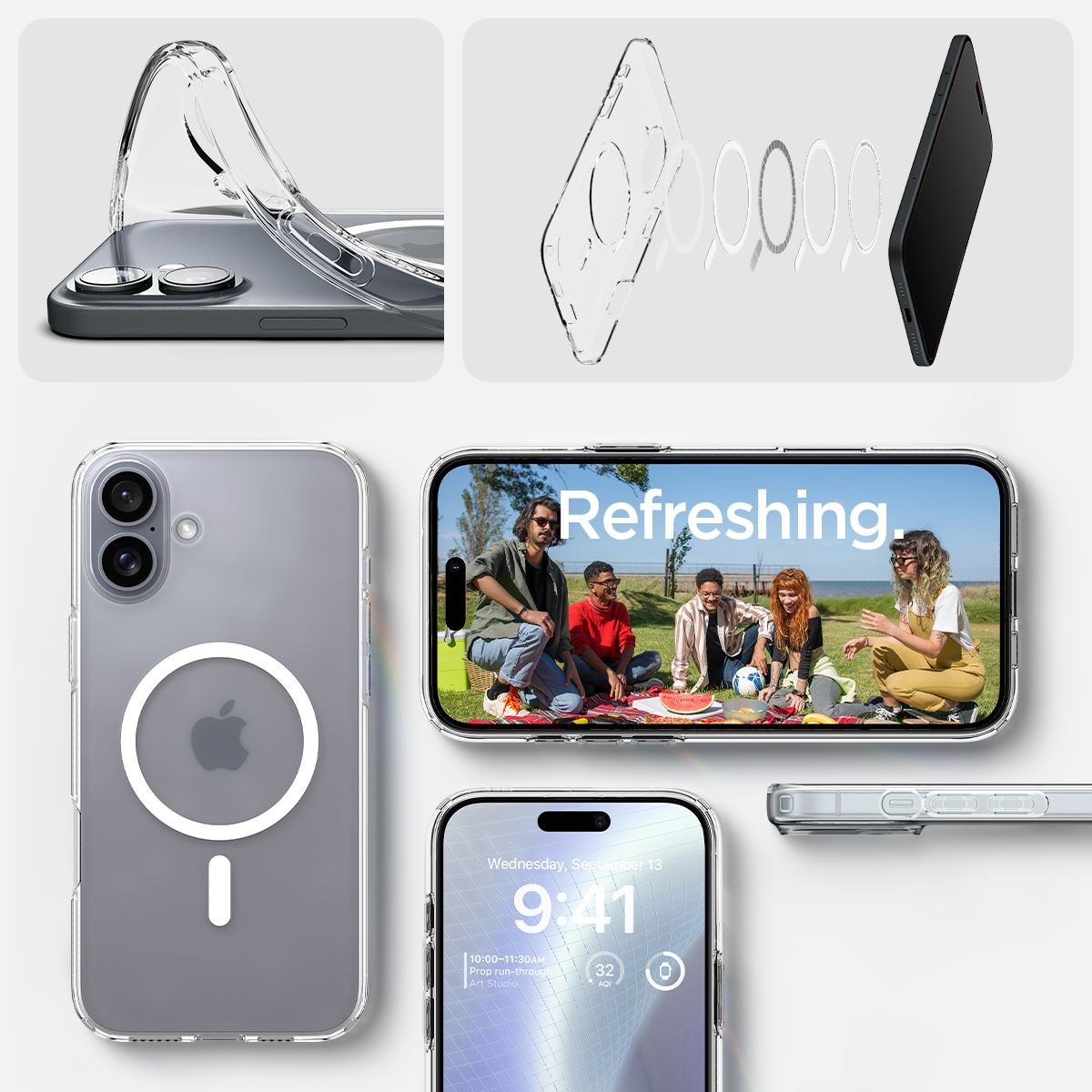 Spigen Crystal Flex MagSafe, crystal clear - iPhone 16 (14)