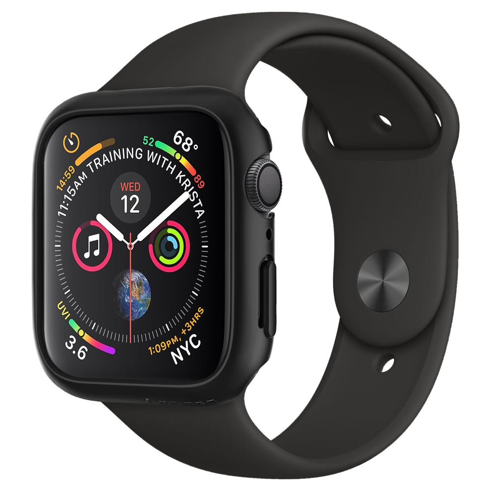 Spigen Thin Fit, black - Apple Watch SE 3/2022/6/SE/5/4 (44 mm)