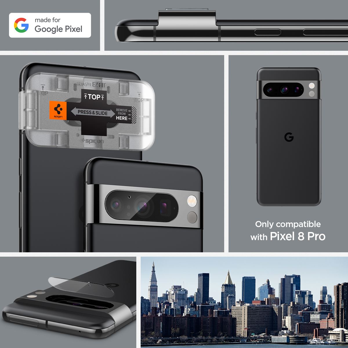 Spigen Glass tR EZ Fit Optik 2 Pack, crystal clear - Google Pixel 8 Pro (10)