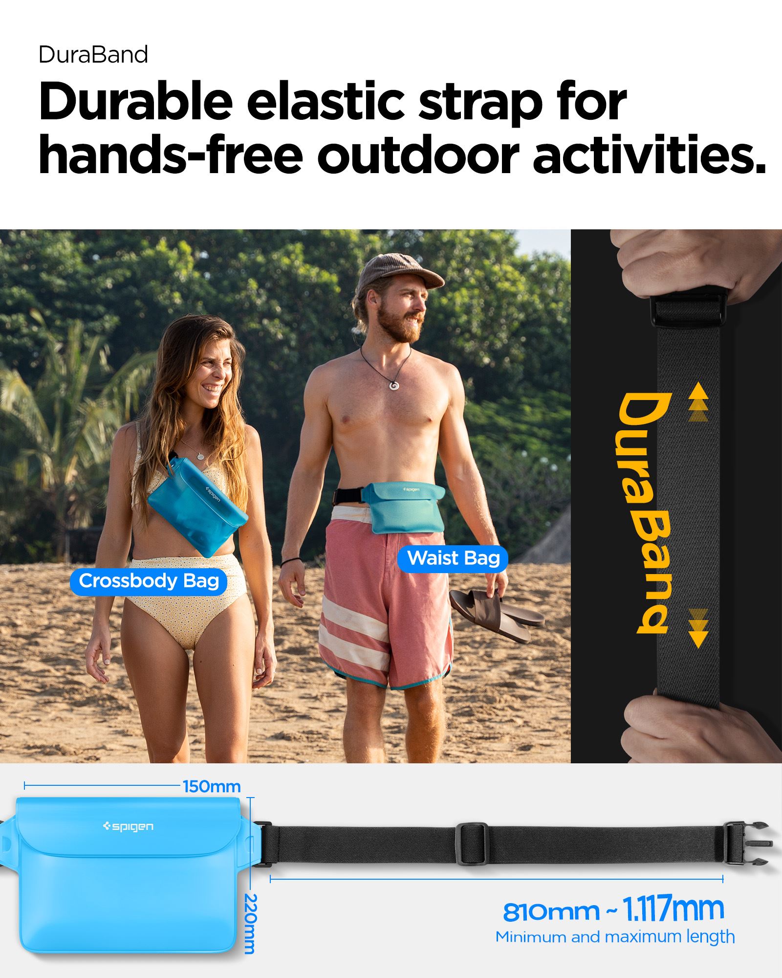Spigen Aqua Shield WaterProof Waist Bag A620 2 Pack, sea blue (5)
