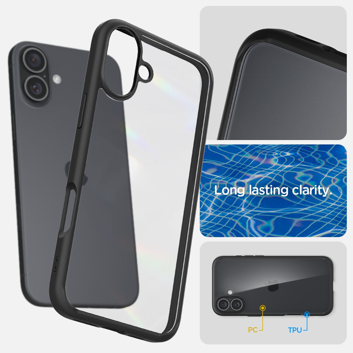 Spigen Ultra Hybrid, matte black - iPhone 16 Plus (10)