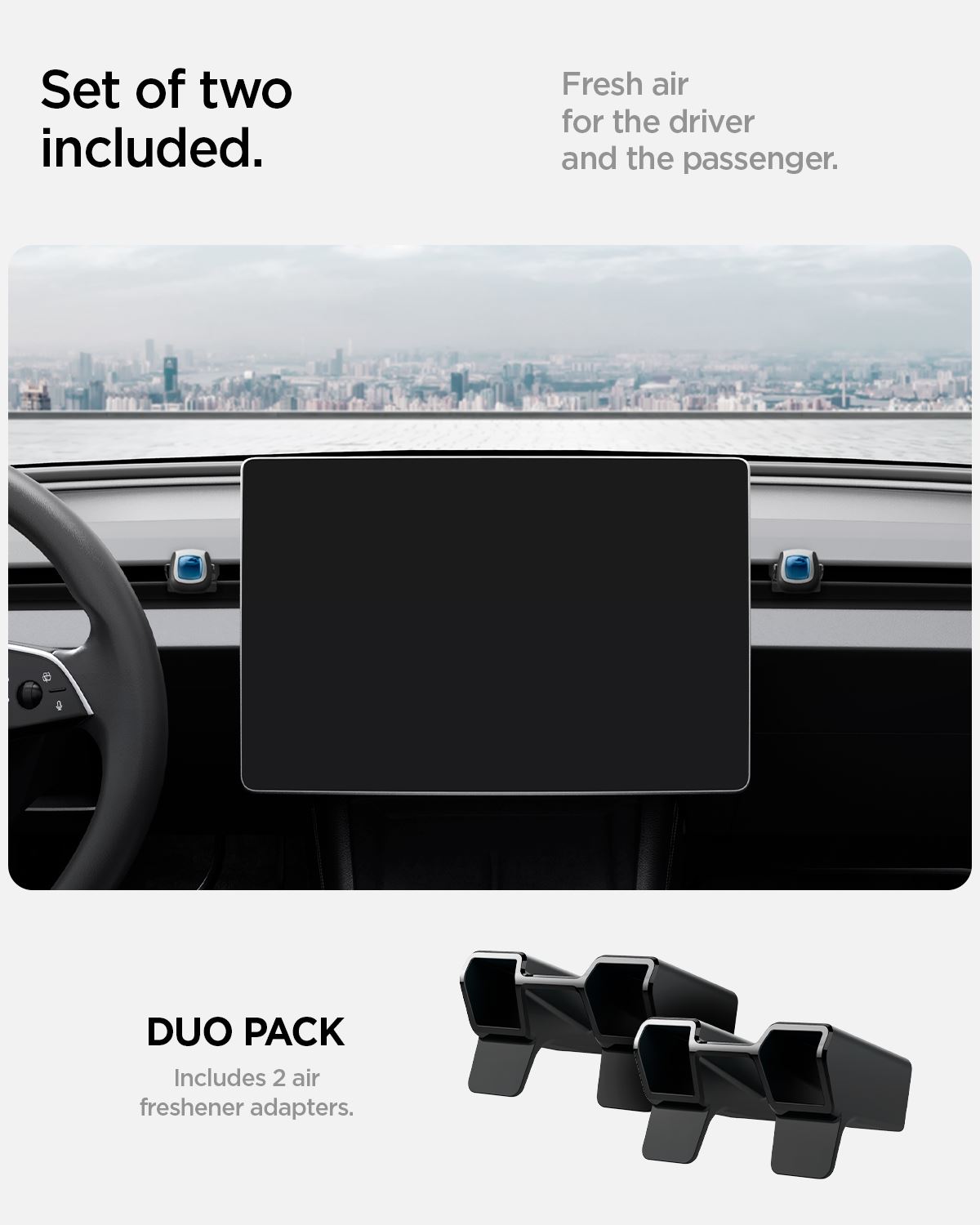 Spigen Tesla Air Freshener Adapter, black - Tesla Model 3 (2024)/Y(Juniper) (11)