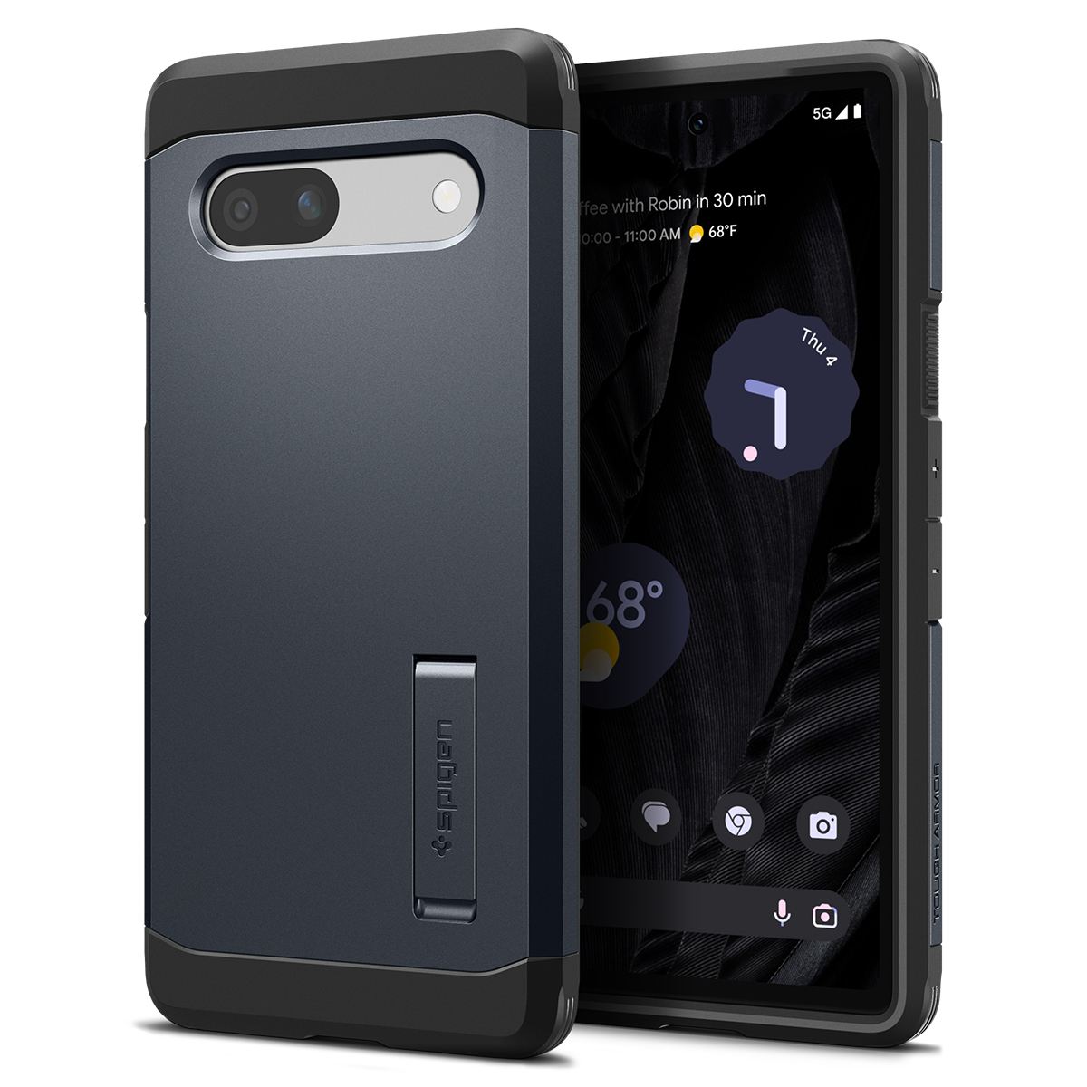 Spigen Tough Armor, metal slate - Google Pixel 7a (1)
