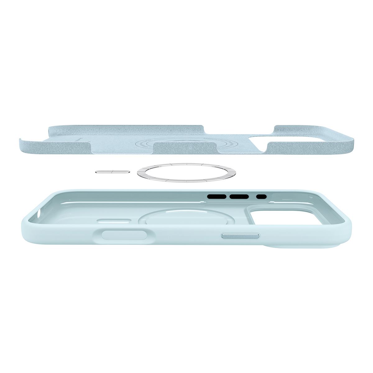 Spigen Silicone Fit MagSafe, mute blue - iPhone 17 Pro Max (6)