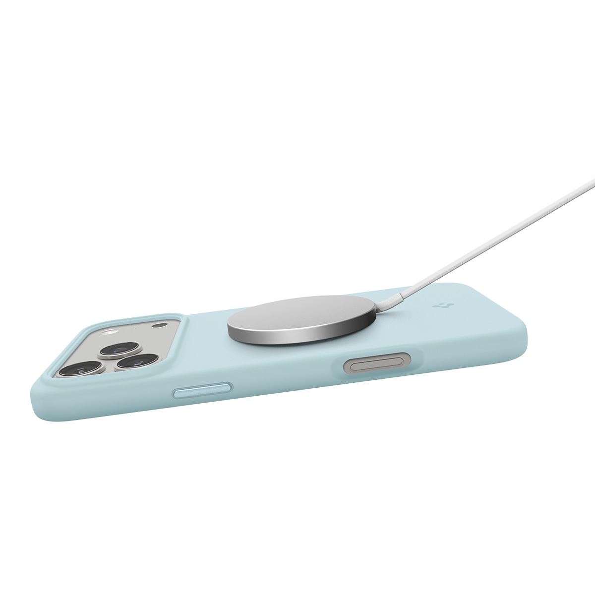 Spigen Silicone Fit MagSafe, mute blue - iPhone 17 Pro Max (7)