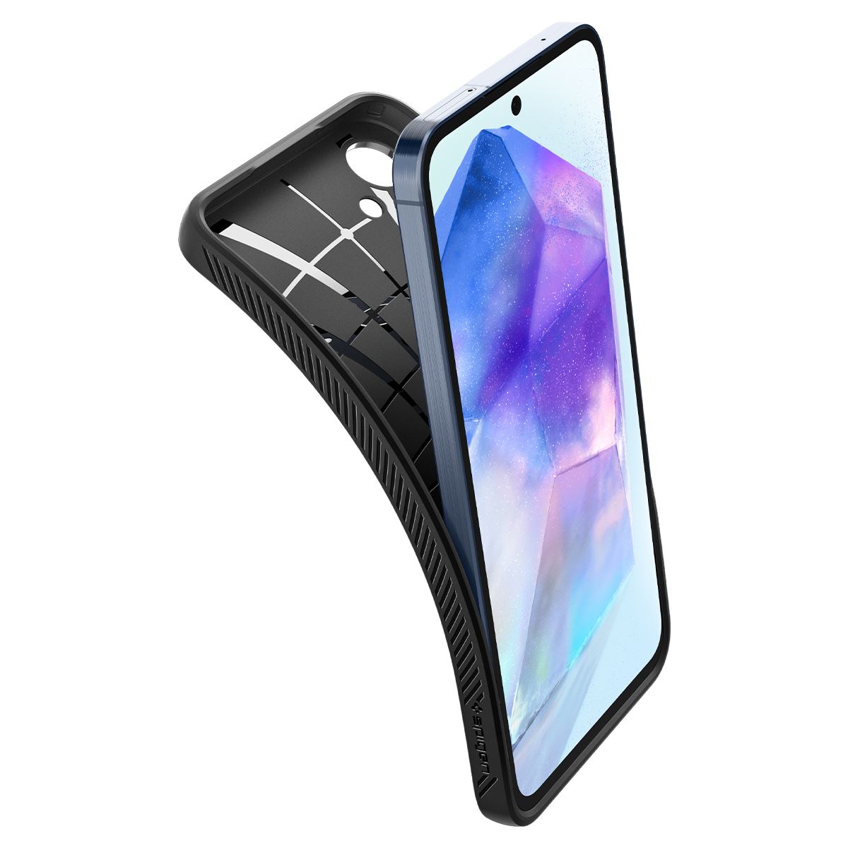 Spigen Liquid Air, matte black - Samsung Galaxy A55 (11)