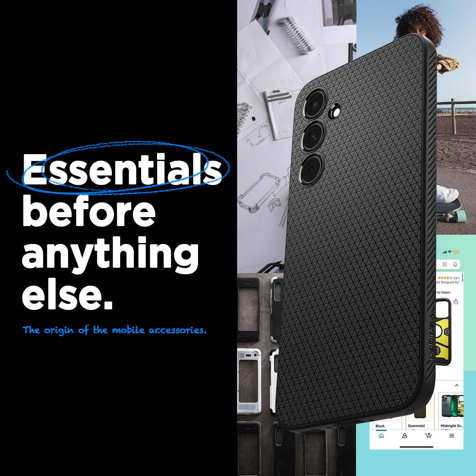 Spigen Liquid Air, matte black - Samsung Galaxy A55 (13)