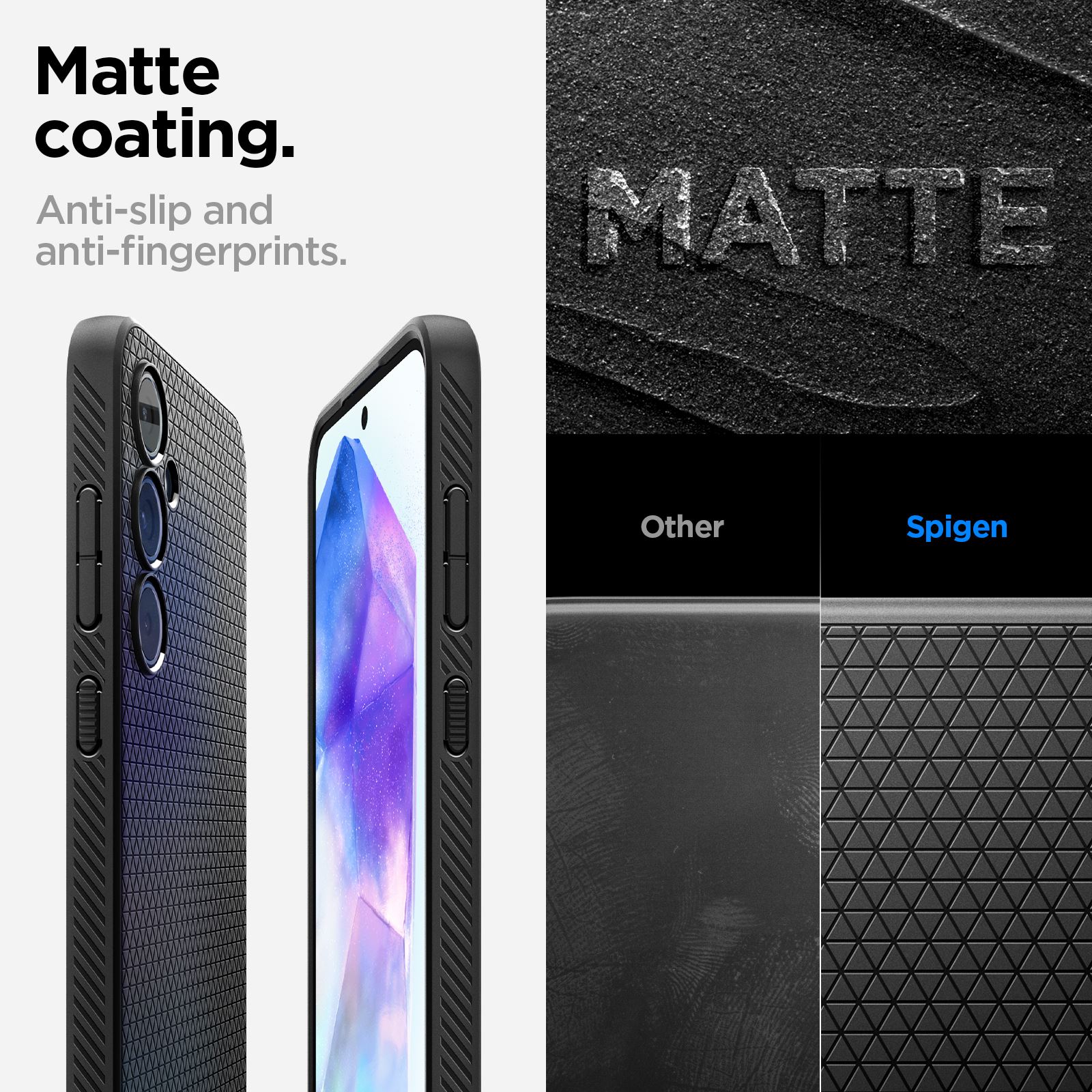 Spigen Liquid Air, matte black - Samsung Galaxy A55 (16)