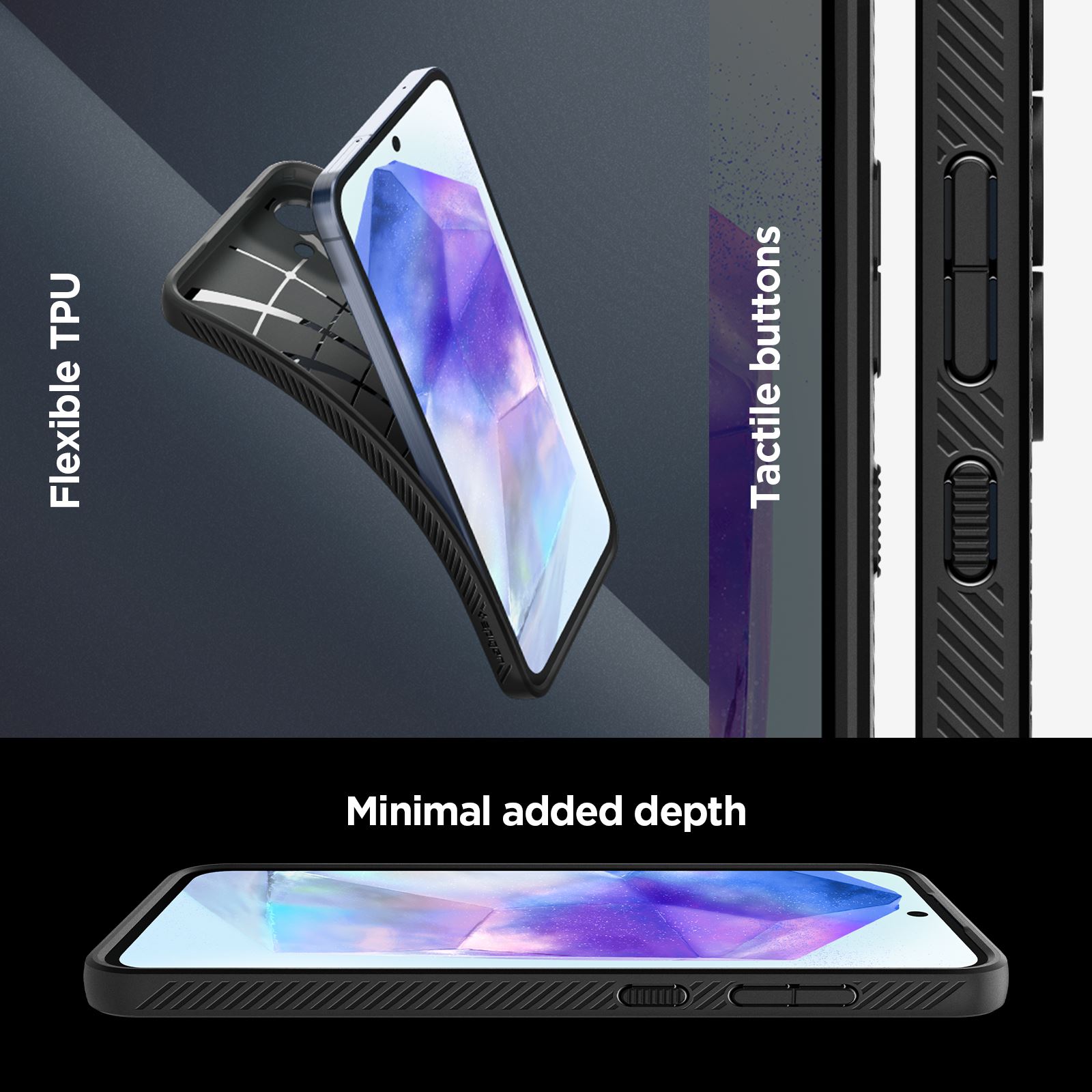 Spigen Liquid Air, matte black - Samsung Galaxy A55 (18)