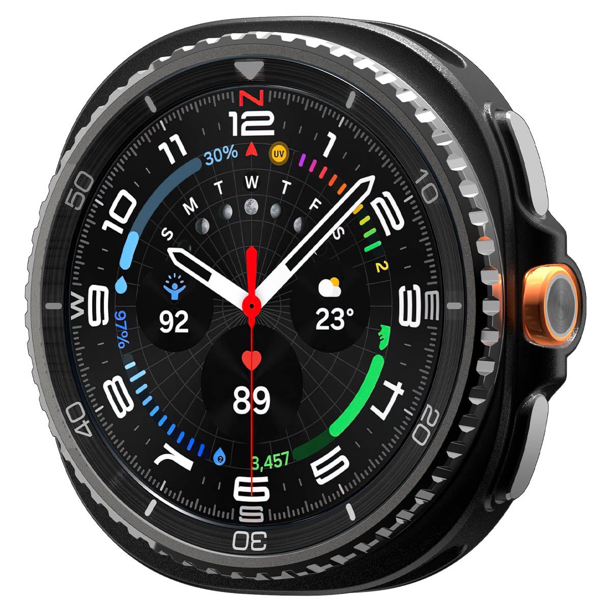 Spigen Rugged Armor, matte black - Samsung Galaxy Watch 8 Classic (46mm) (10)
