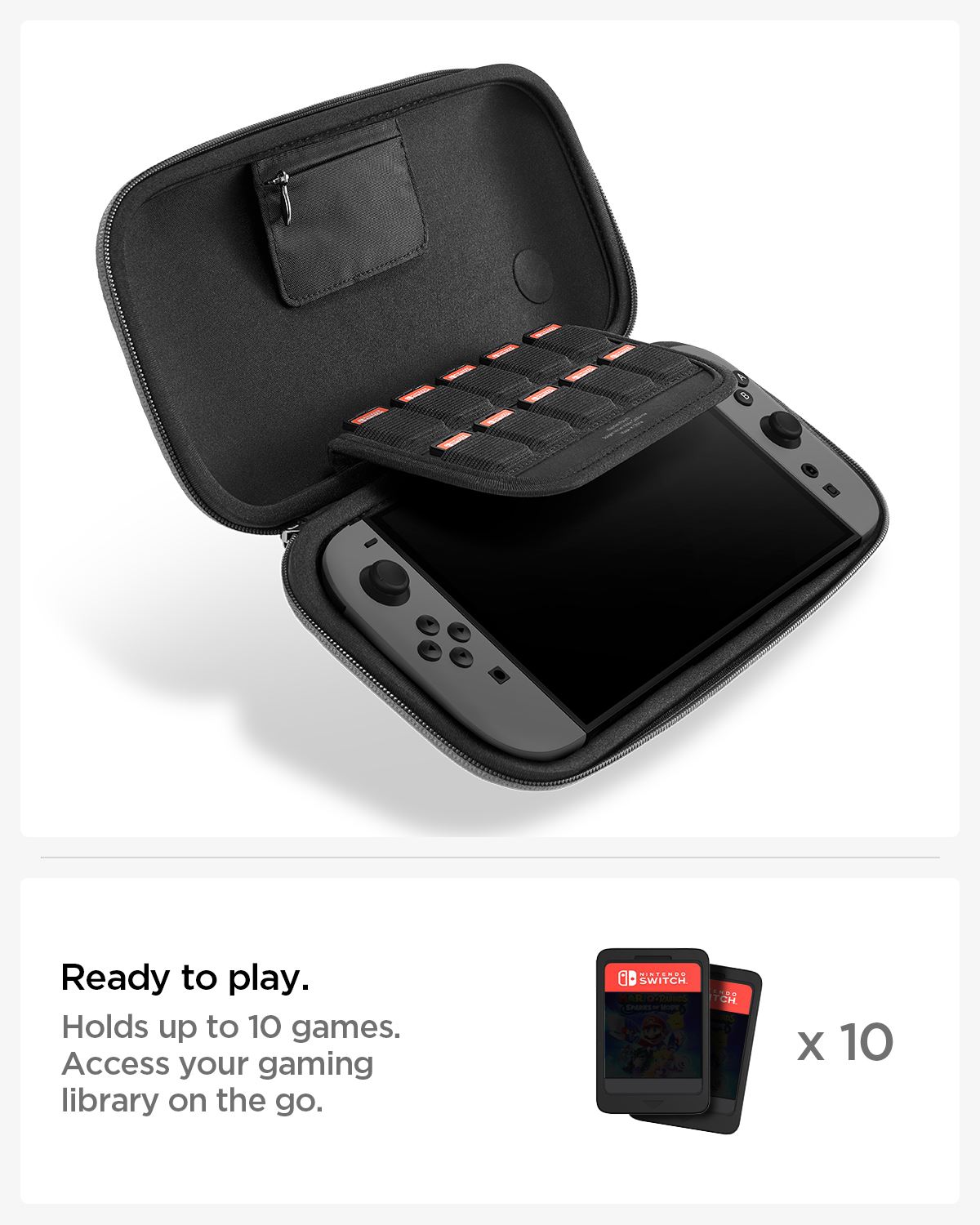 Spigen Klasden Pouch, charcoal gray - Nintendo Switch 2 (17)