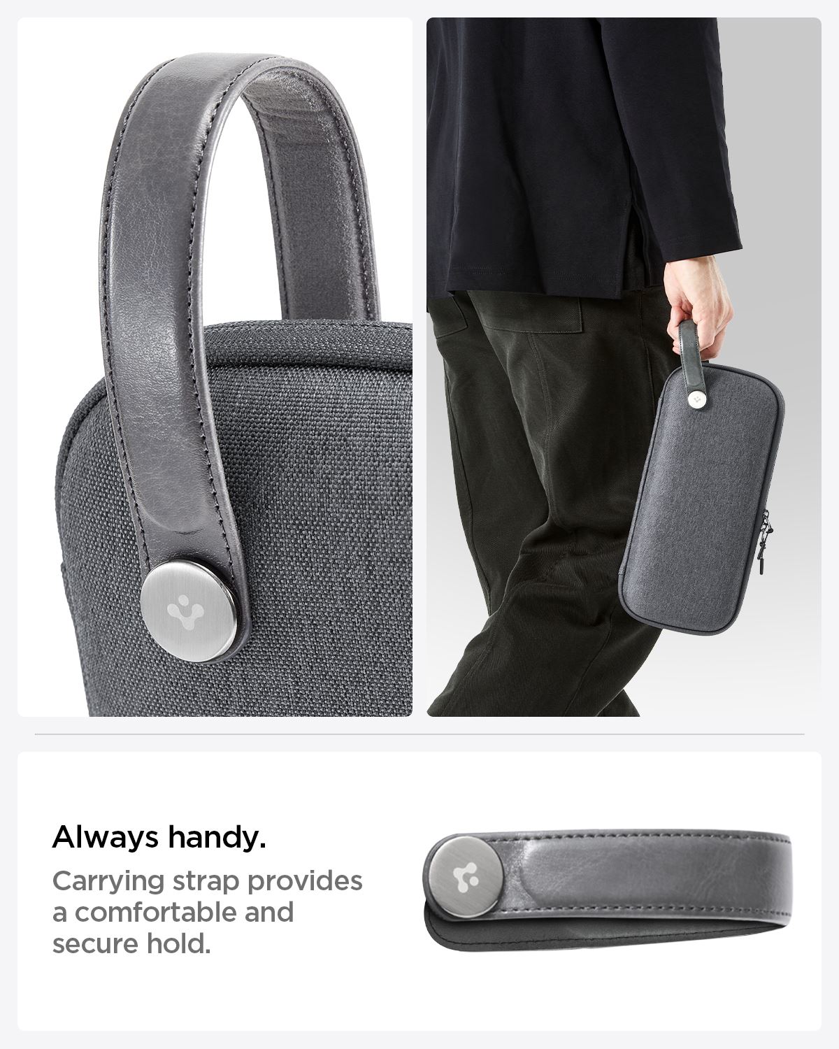Spigen Klasden Pouch, charcoal gray - Nintendo Switch 2 (20)