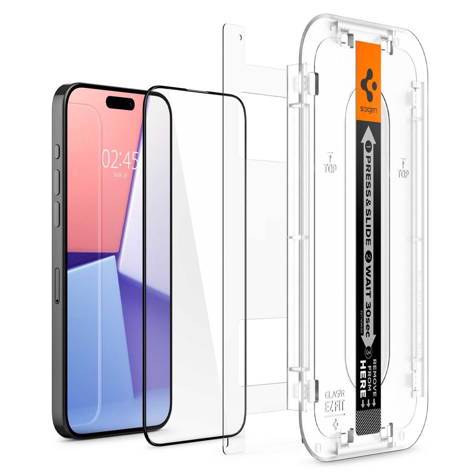 Spigen Glass tR EZ Fit 2 Pack, FC Black - iPhone 15 Pro (2)