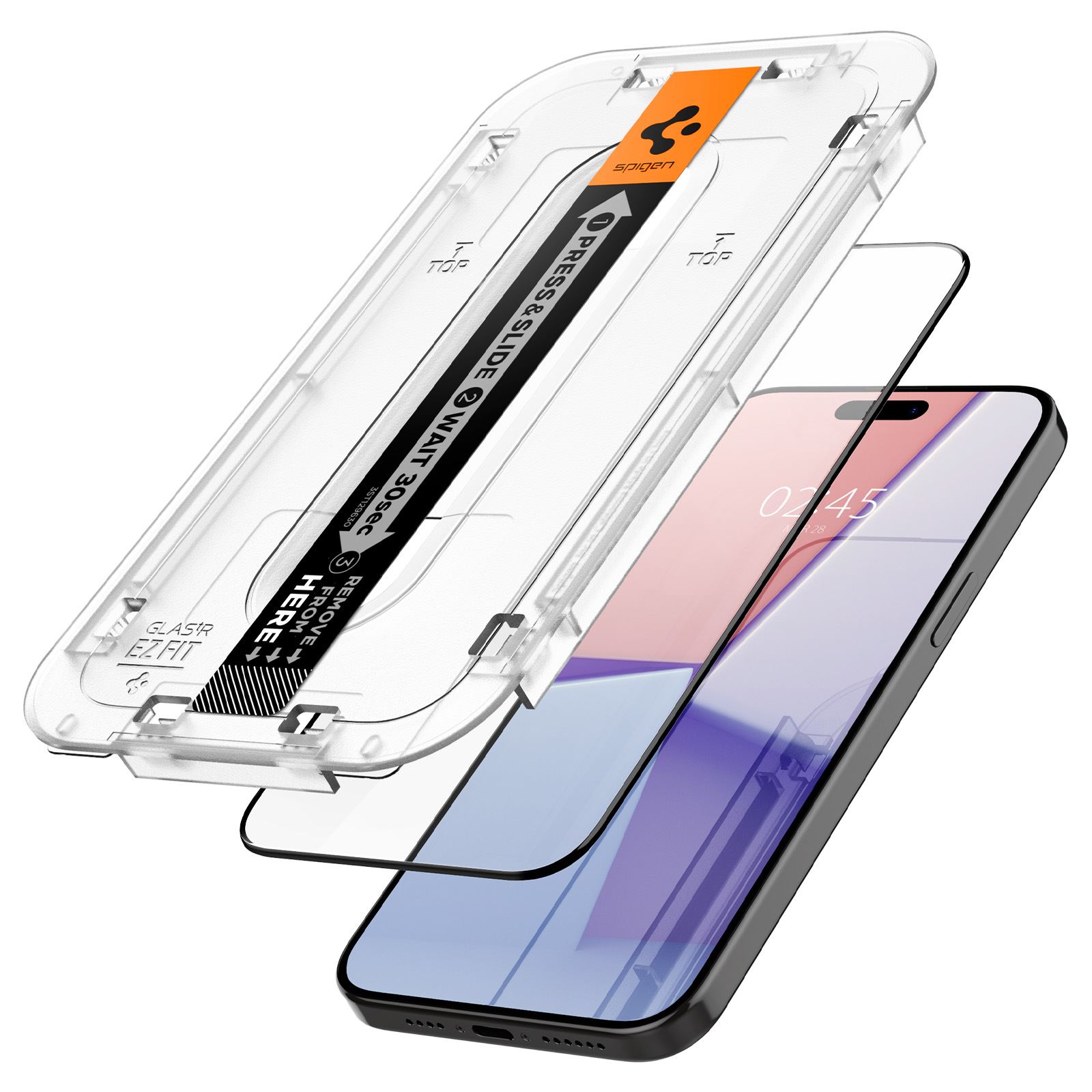 Spigen Glass tR EZ Fit 2 Pack, FC Black - iPhone 15 Pro (3)