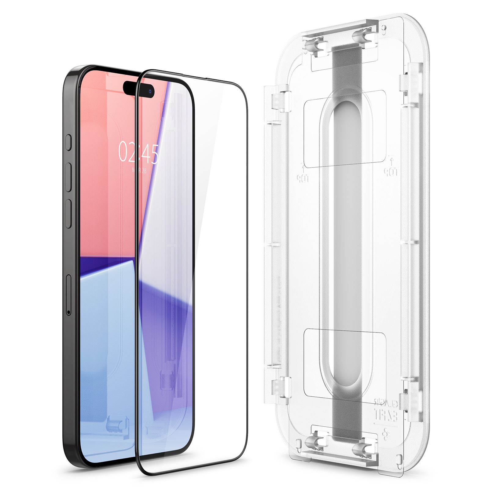 Spigen Glass tR EZ Fit 2 Pack, FC Black - iPhone 15 Pro (4)