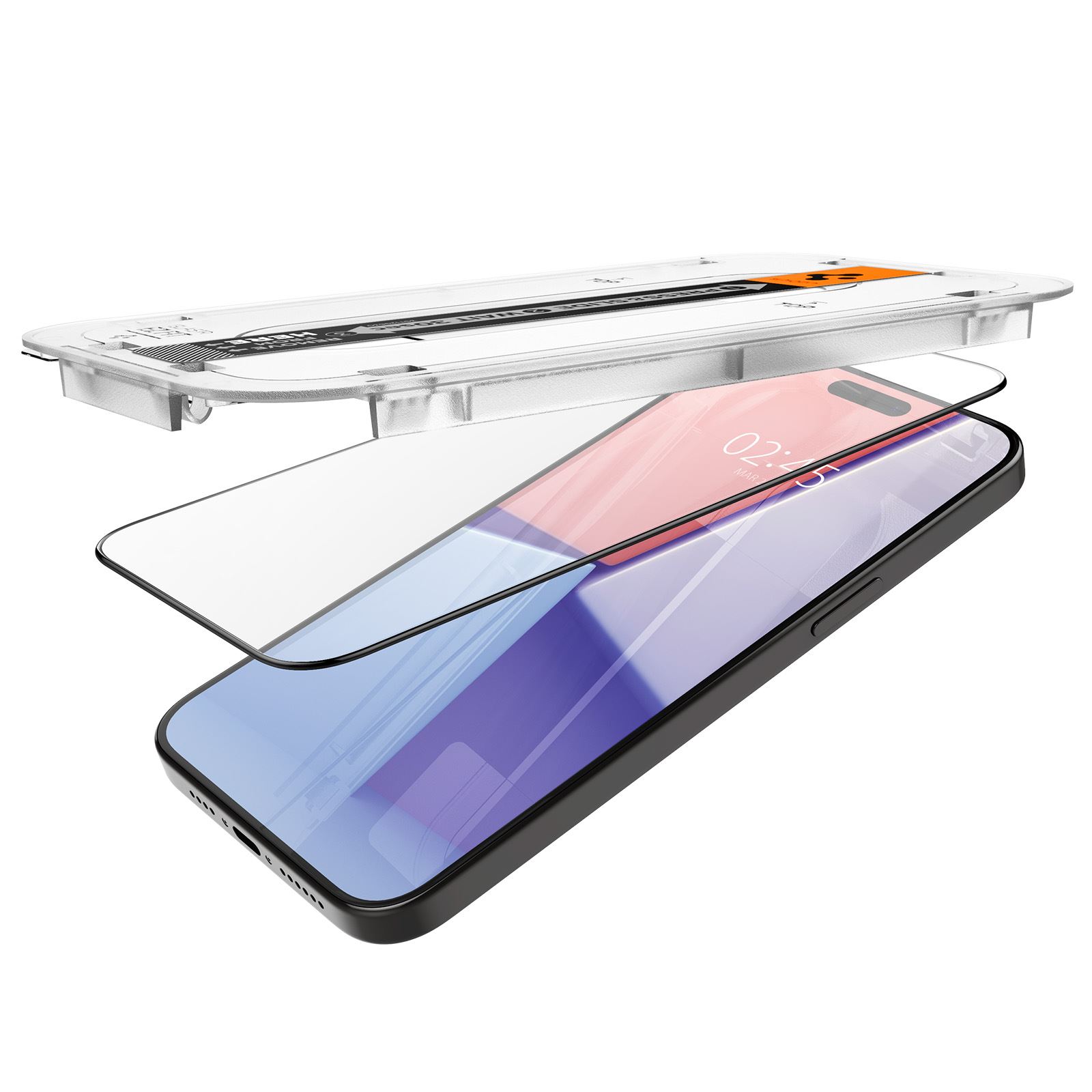 Spigen Glass tR EZ Fit 2 Pack, FC Black - iPhone 15 Pro (6)