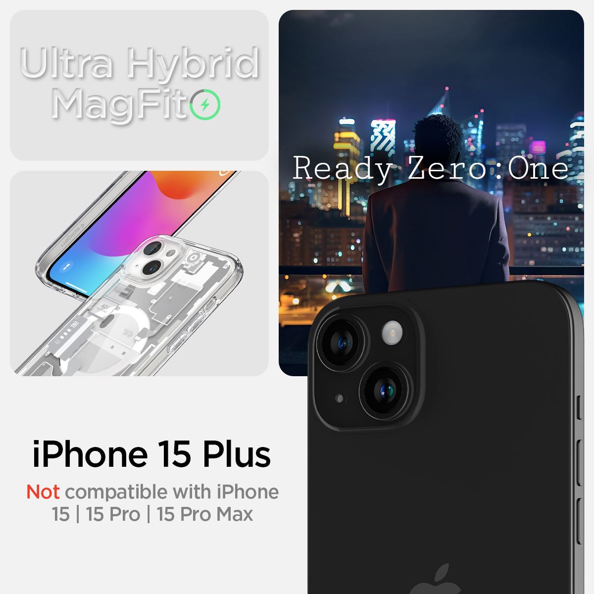 Spigen Ultra Hybrid MagSafe, zero one white - iPhone 15 Plus (10)